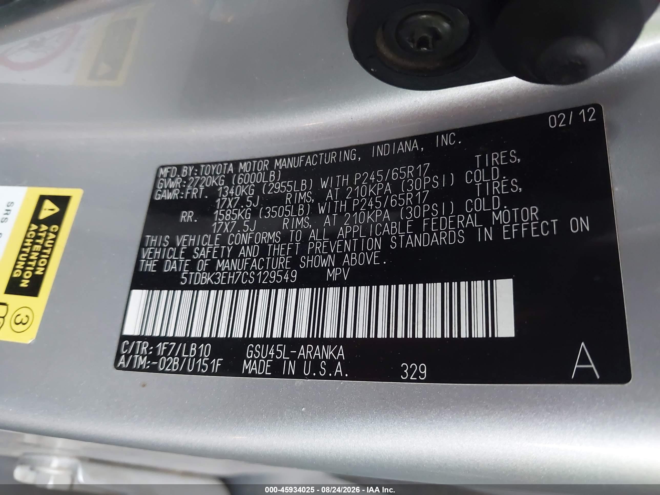 2012 Toyota Highlander Se V6 Silver vin: 5TDBK3EH7CS129549