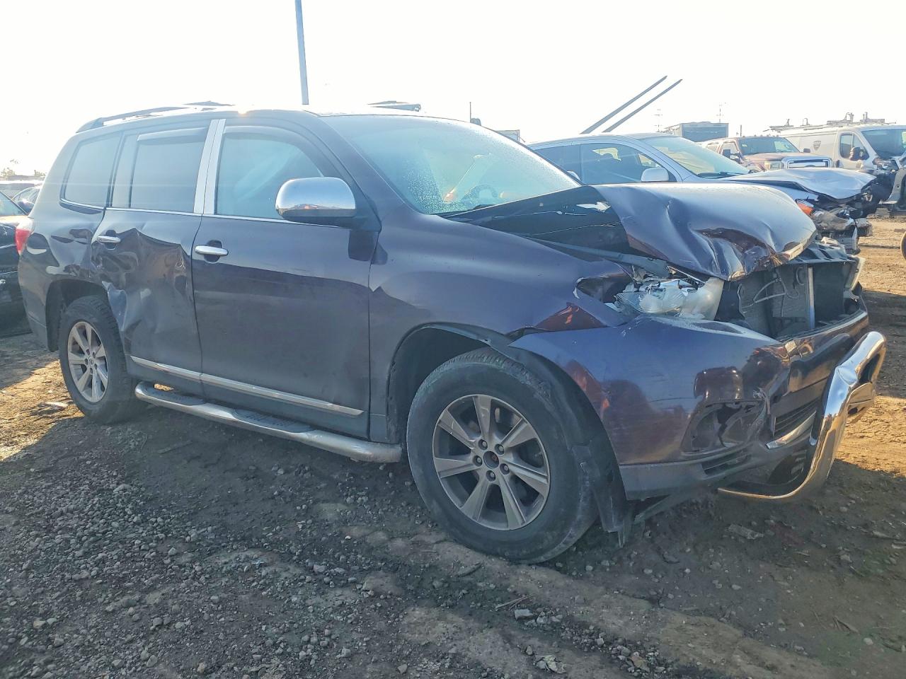 2012 Toyota Highlander Base Purple vin: 5TDBK3EH7CS153124