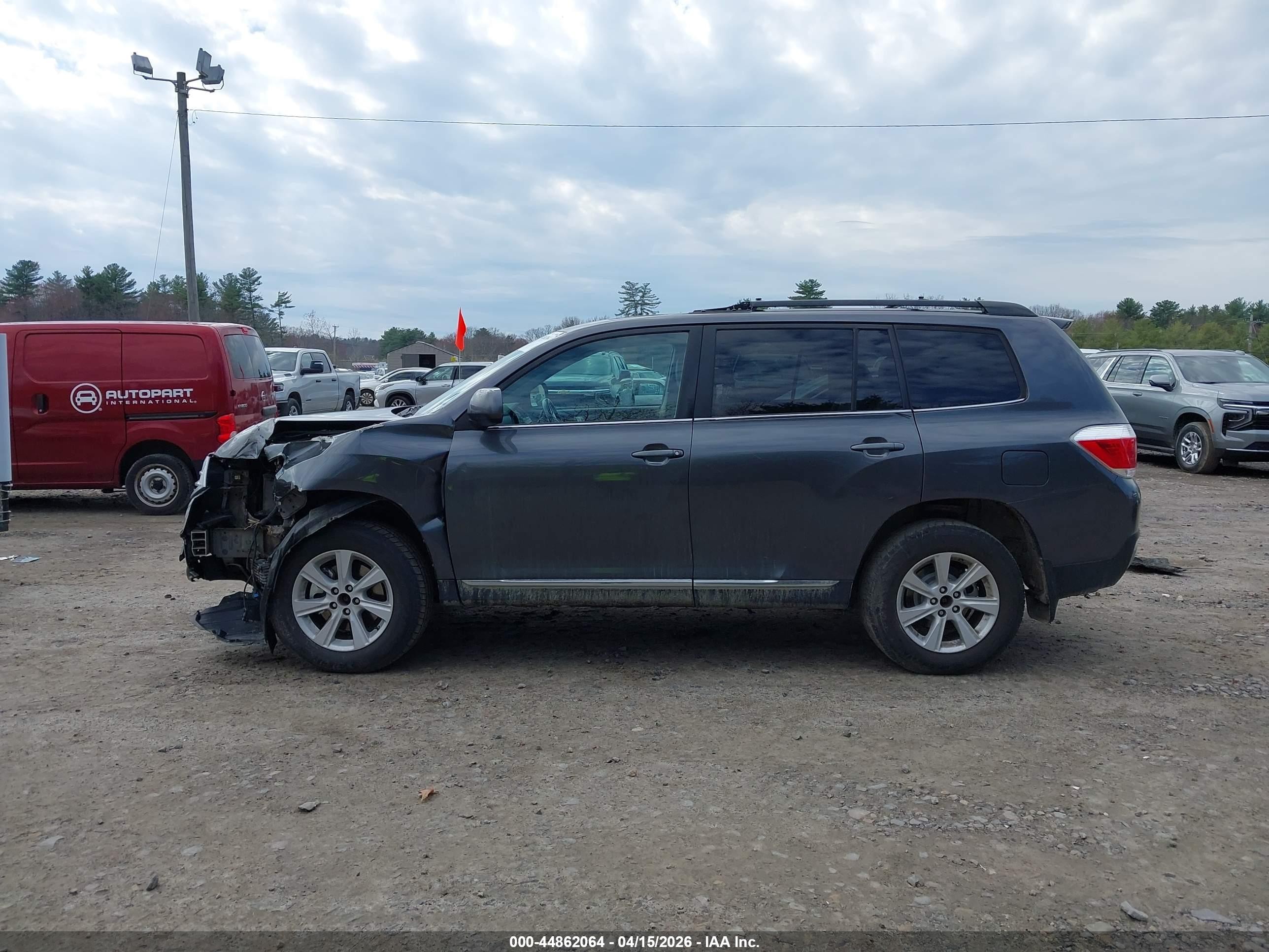 2012 Toyota Highlander Se V6 Gray vin: 5TDBK3EH7CS156542