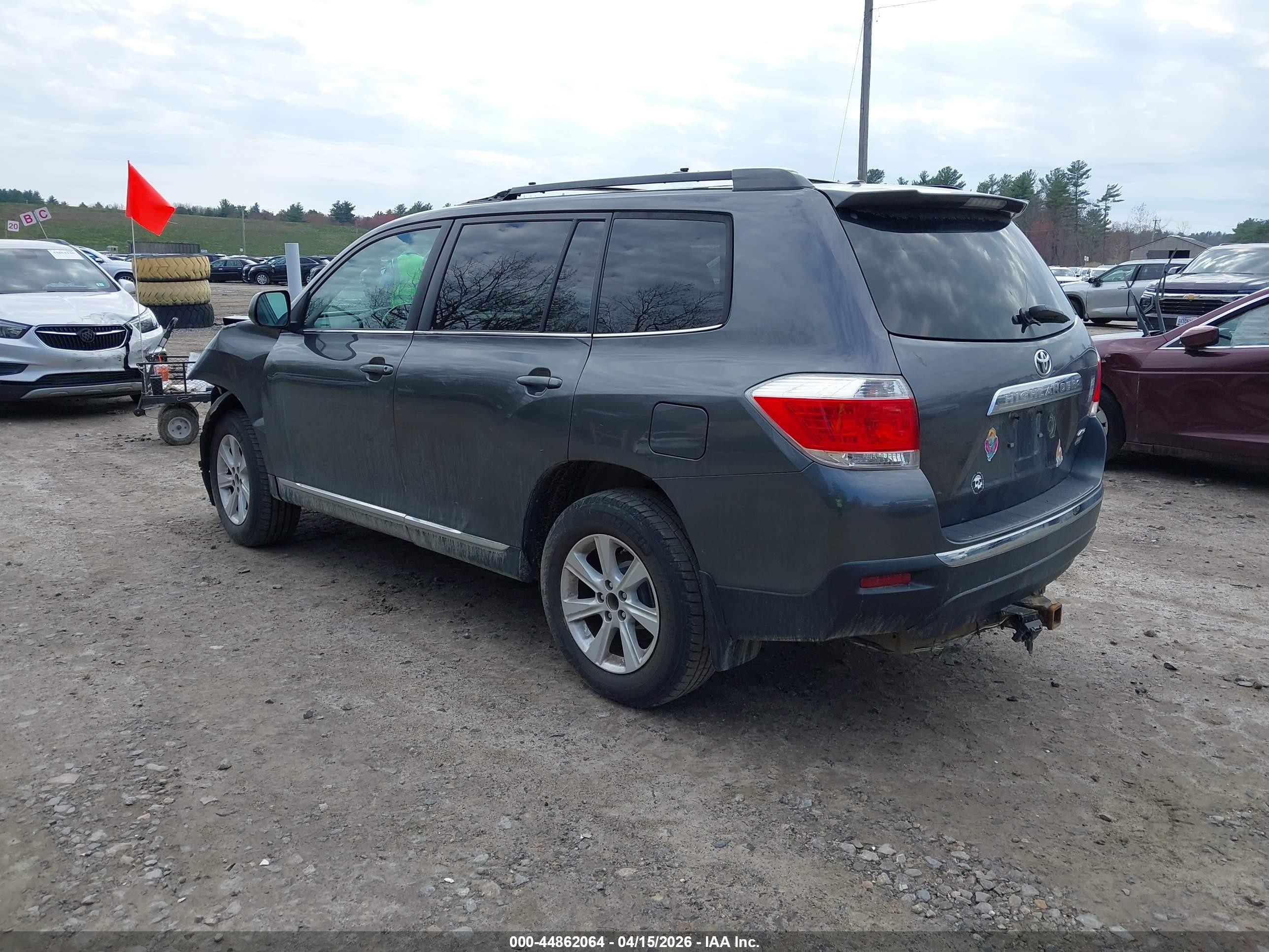 2012 Toyota Highlander Se V6 Gray vin: 5TDBK3EH7CS156542