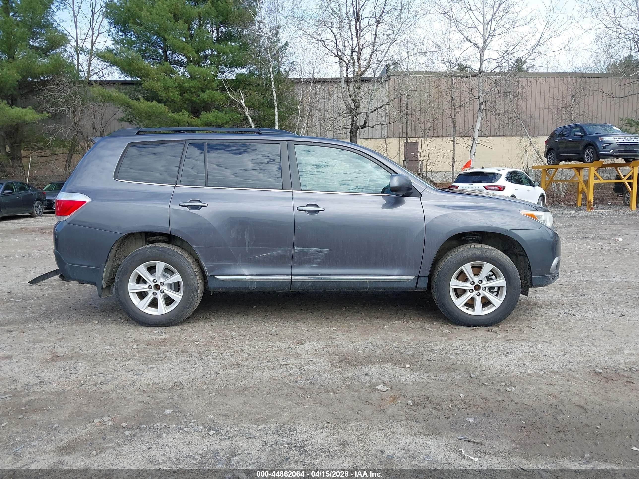 2012 Toyota Highlander Se V6 Gray vin: 5TDBK3EH7CS156542