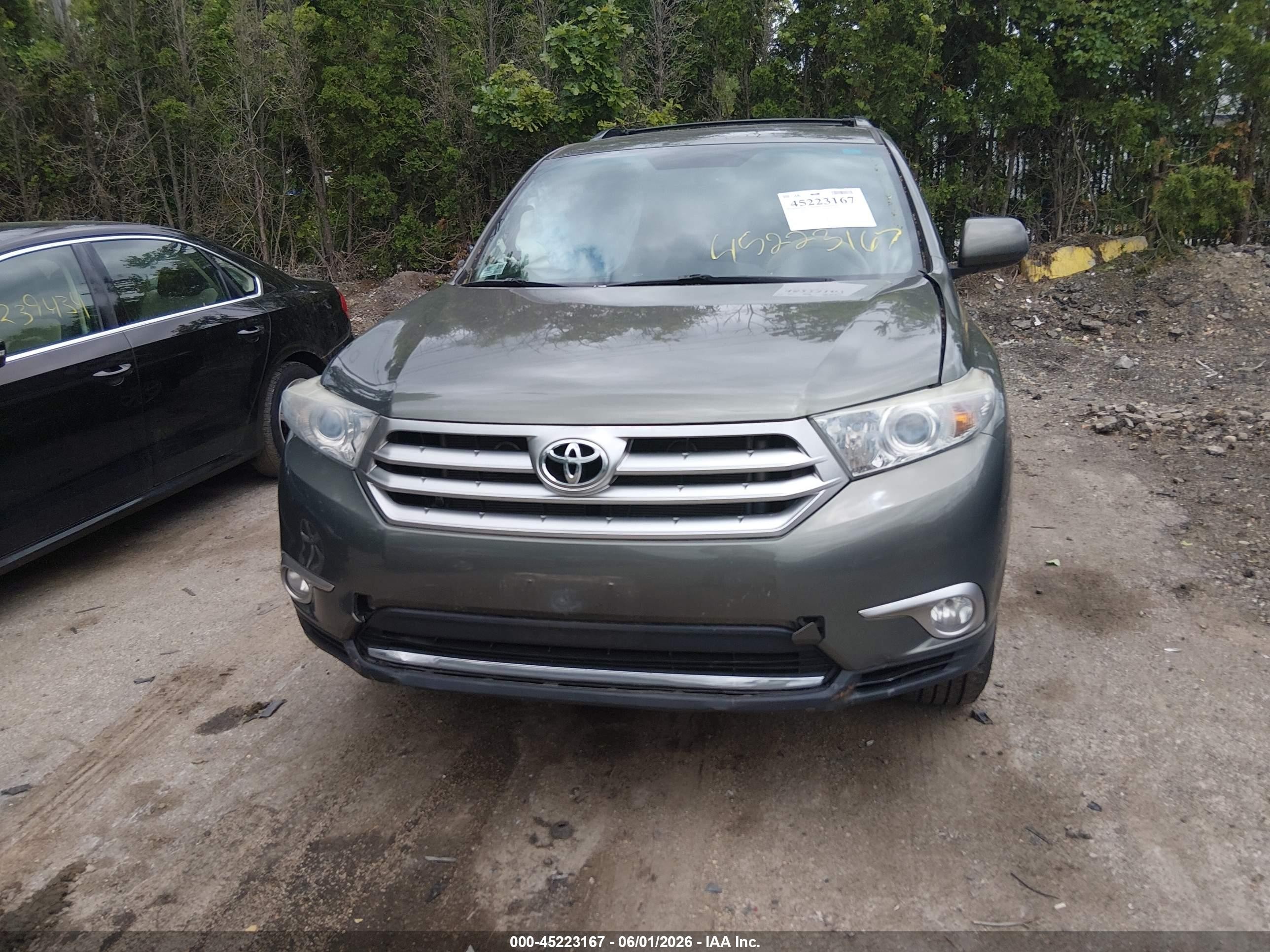 2012 Toyota Highlander Se V6 Green vin: 5TDBK3EH7CS173373