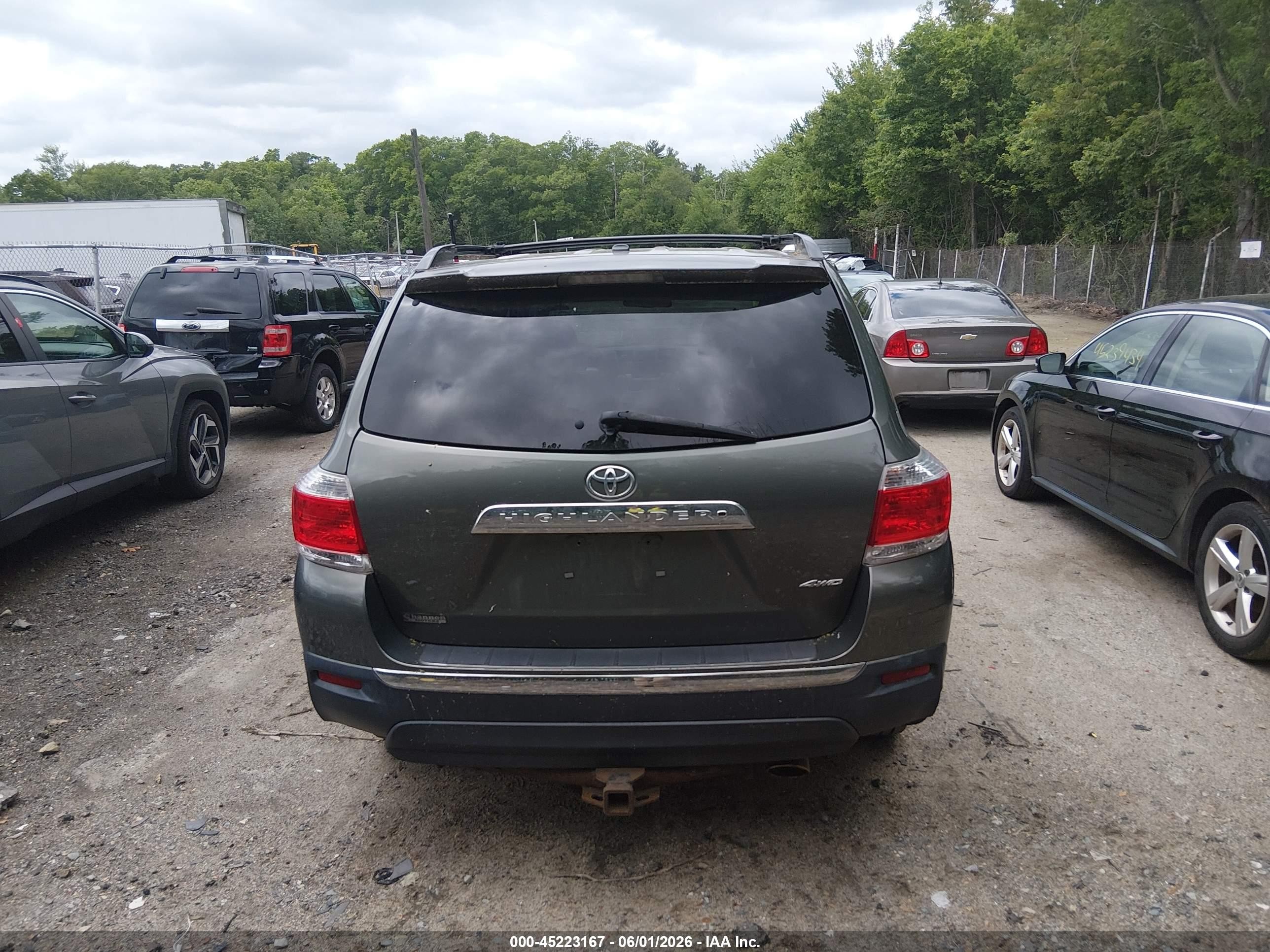 2012 Toyota Highlander Se V6 Green vin: 5TDBK3EH7CS173373
