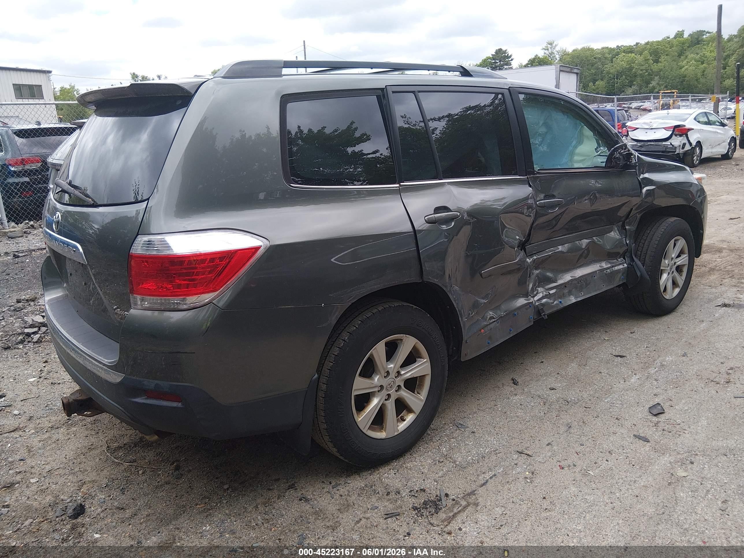 2012 Toyota Highlander Se V6 Green vin: 5TDBK3EH7CS173373