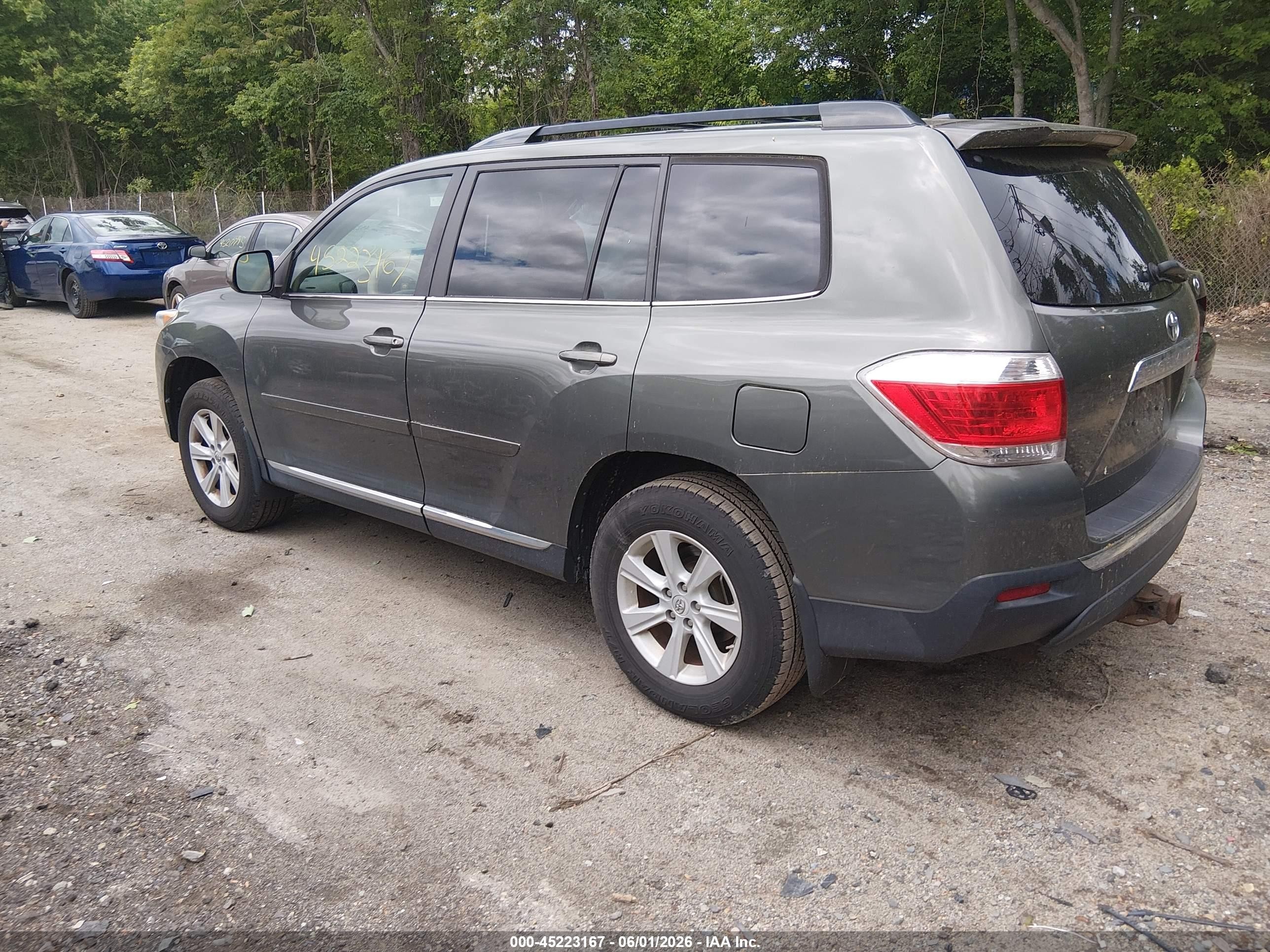 2012 Toyota Highlander Se V6 Green vin: 5TDBK3EH7CS173373