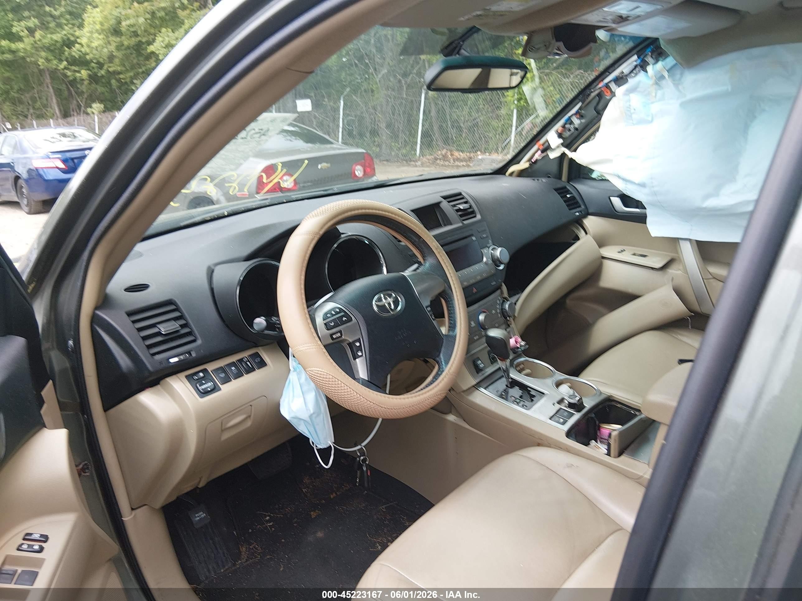 2012 Toyota Highlander Se V6 Green vin: 5TDBK3EH7CS173373
