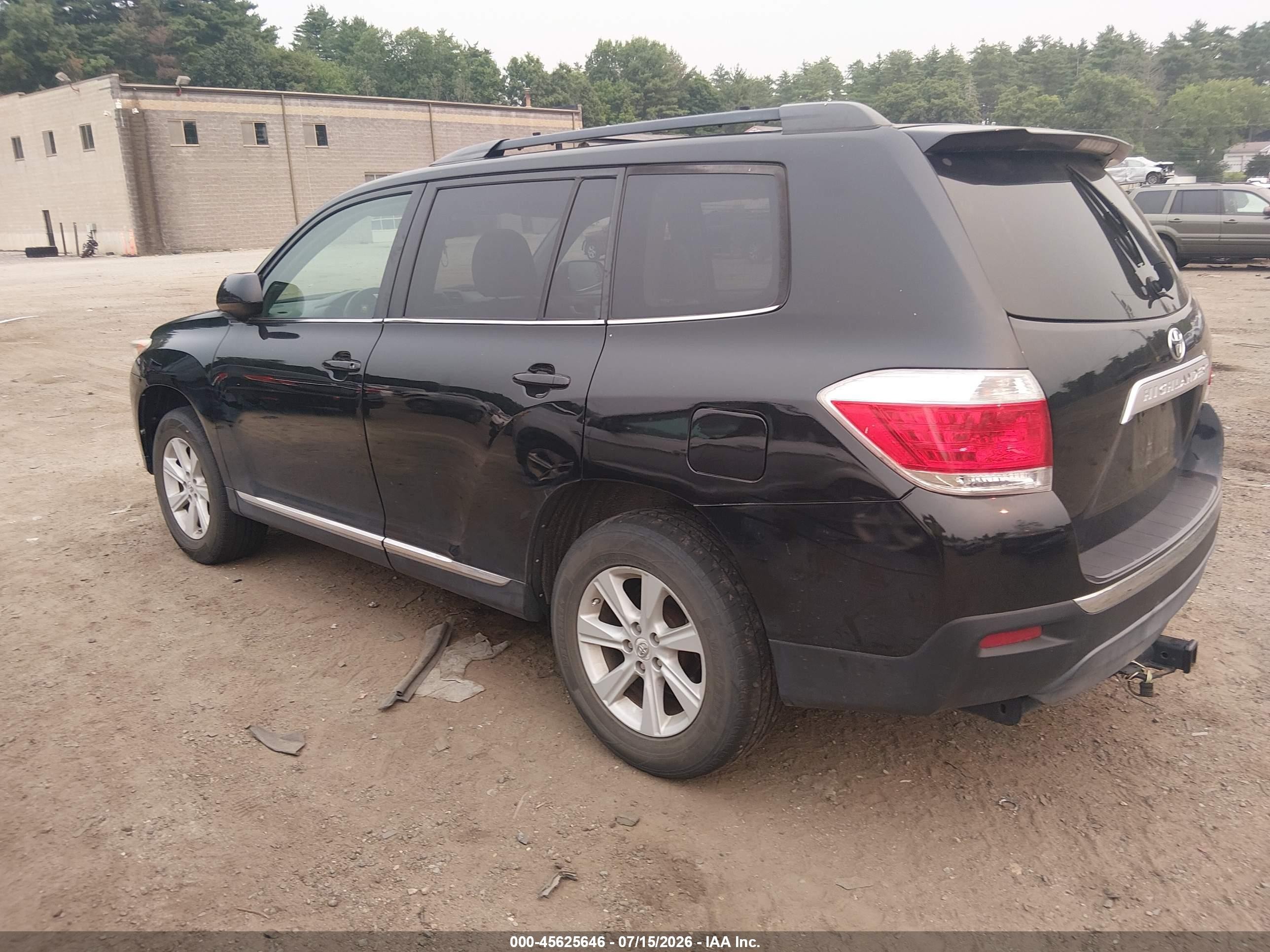 2013 Toyota Highlander Se V6 Black vin: 5TDBK3EH7DS199439