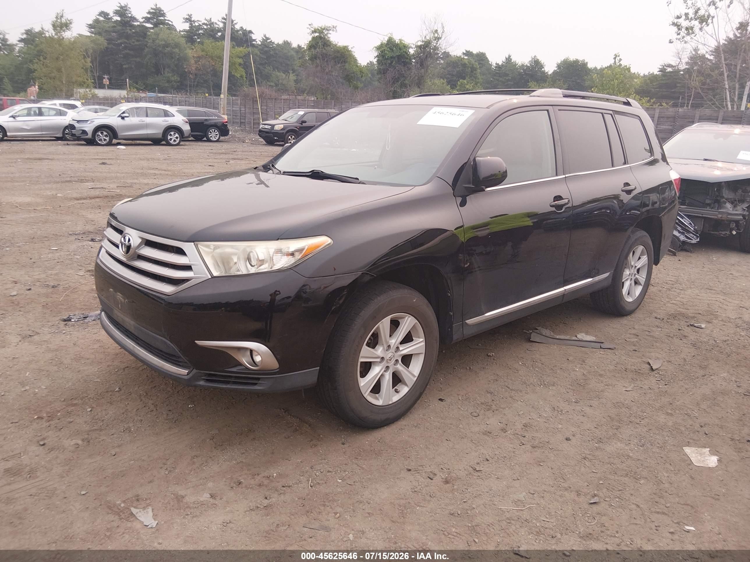 2013 Toyota Highlander Se V6 Black vin: 5TDBK3EH7DS199439