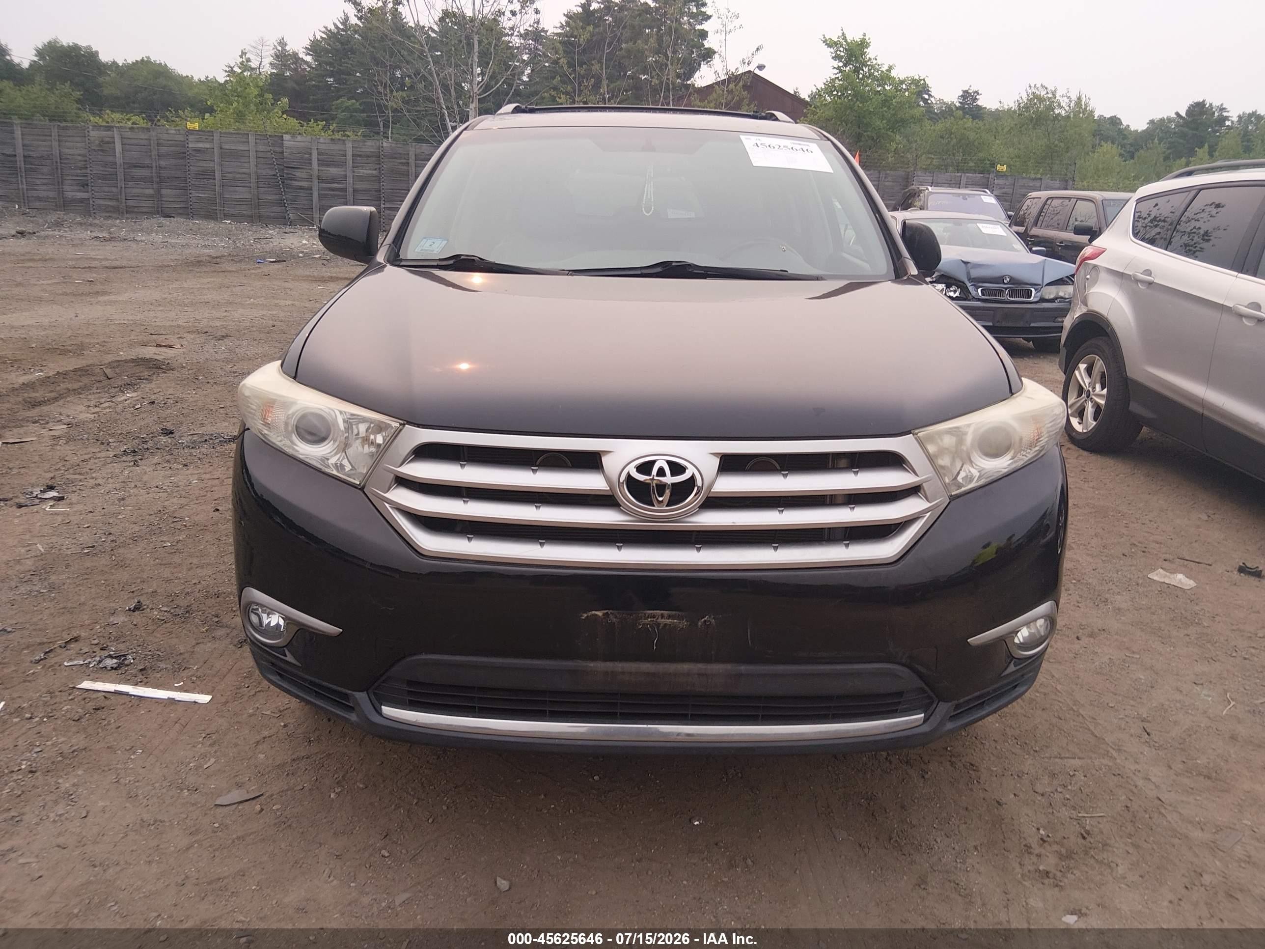 2013 Toyota Highlander Se V6 Black vin: 5TDBK3EH7DS199439