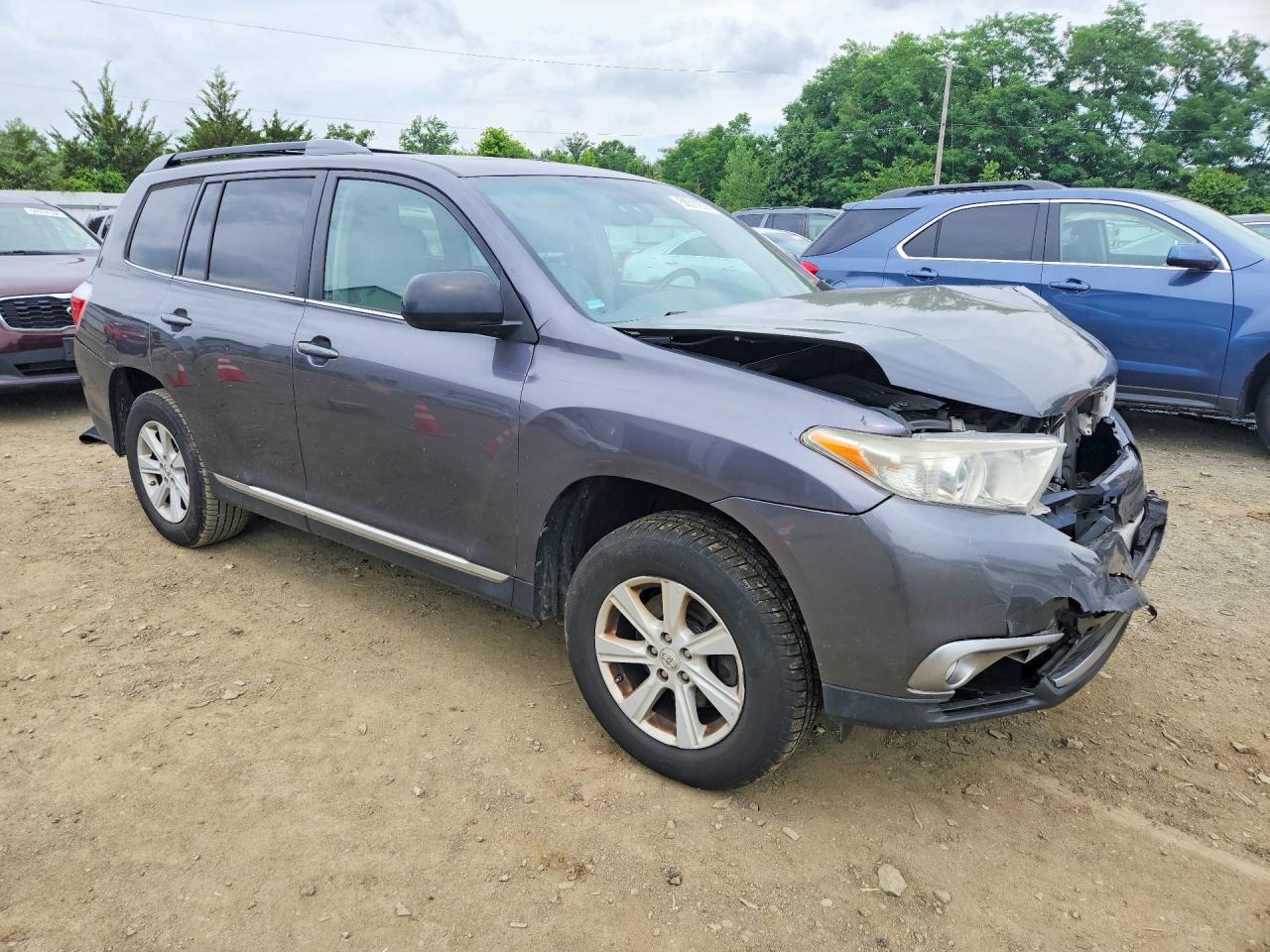 2013 Toyota Highlander Se Серый vin: 5TDBK3EH7DS199795