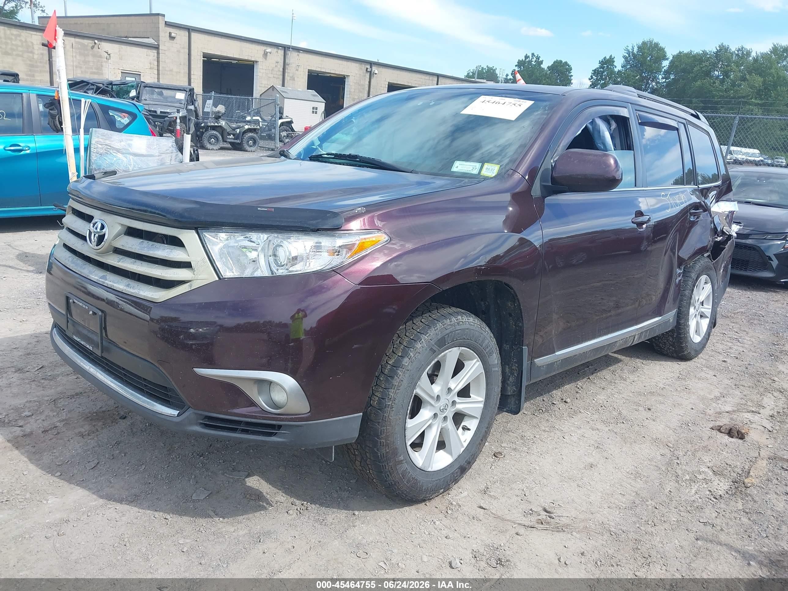 2013 Toyota Highlander Se V6 Burgundy vin: 5TDBK3EH7DS229071