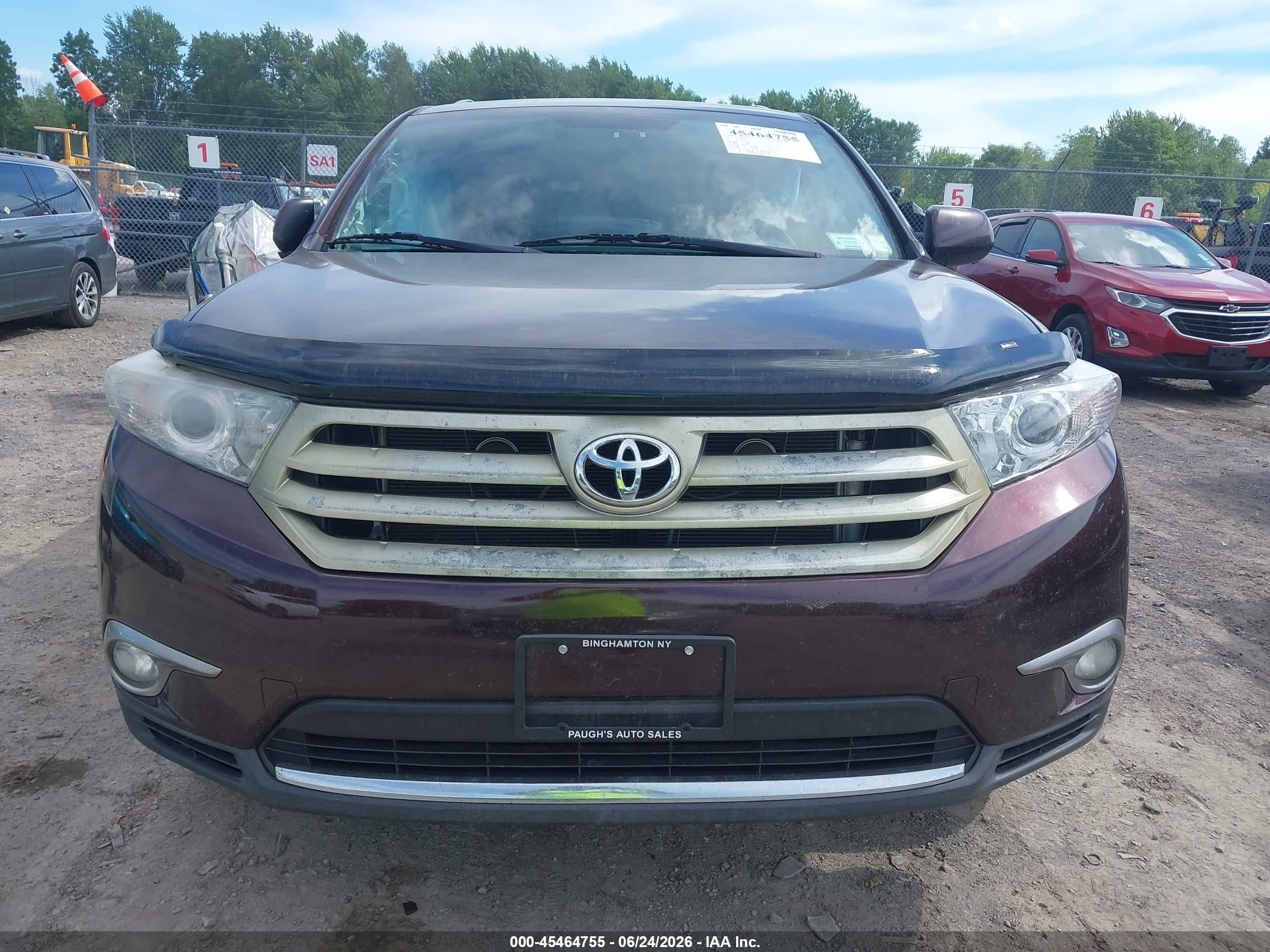 2013 Toyota Highlander Se V6 Burgundy vin: 5TDBK3EH7DS229071