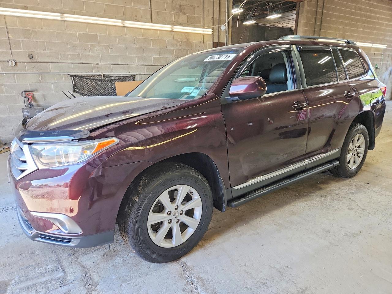 2013 Toyota Highlander Se Purple vin: 5TDBK3EH7DS248249