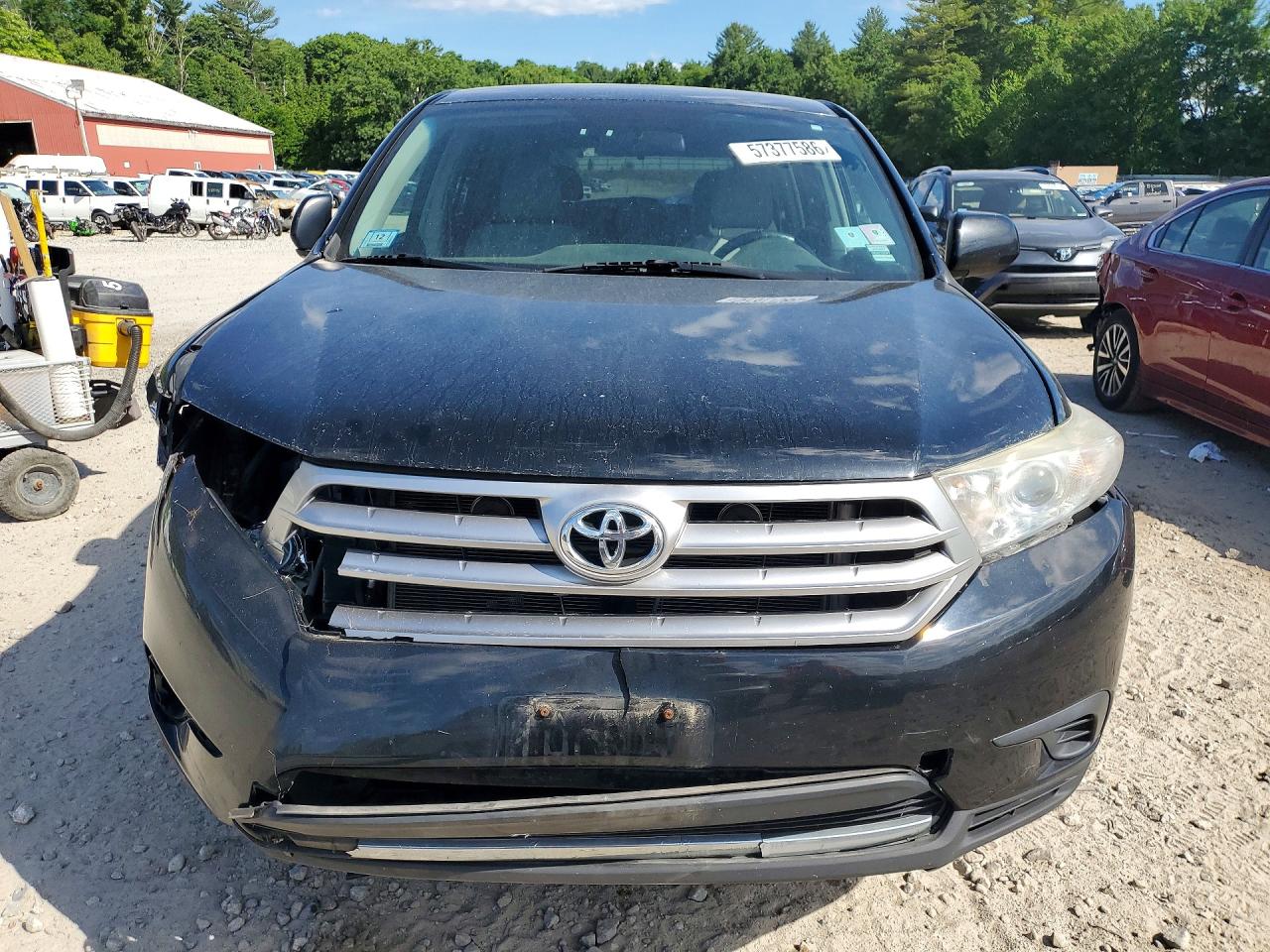2013 Toyota Highlander Base Black vin: 5TDBK3EH7DS254794