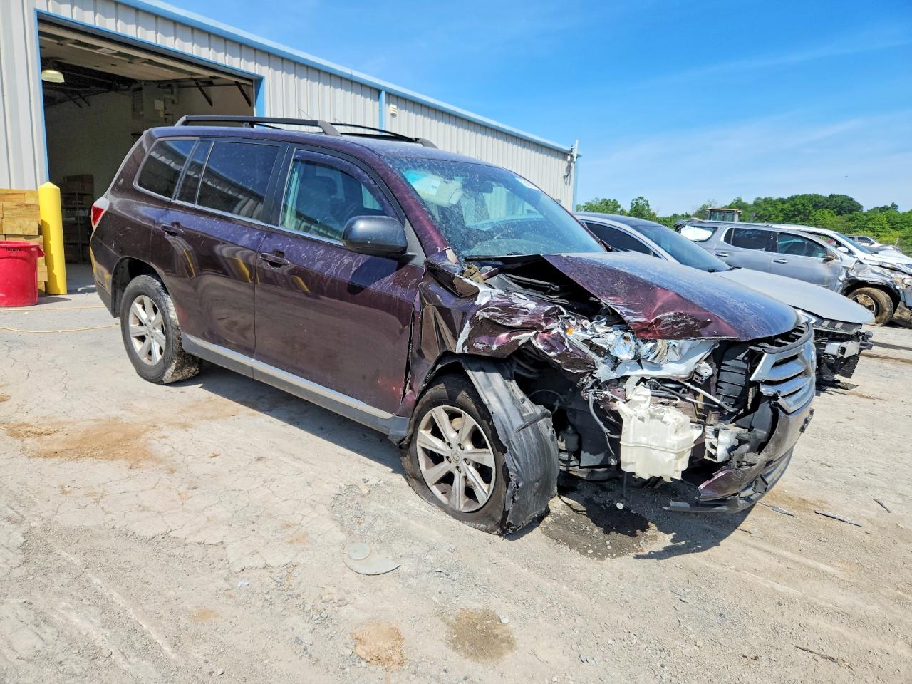 2013 Toyota Highlander Base Purple vin: 5TDBK3EH7DS270316