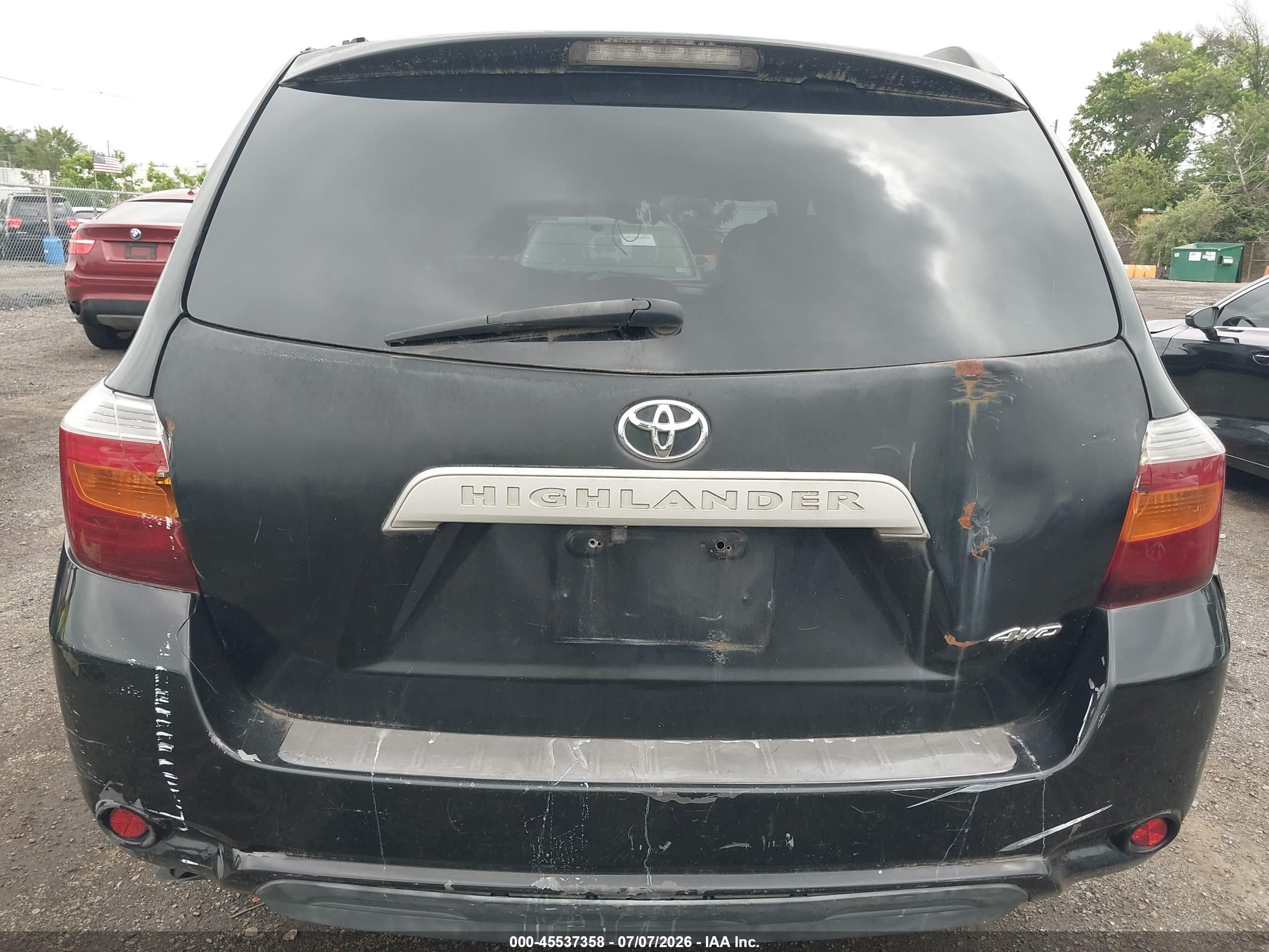 2010 Toyota Highlander Base V6 Черный vin: 5TDBK3EH8AS007814