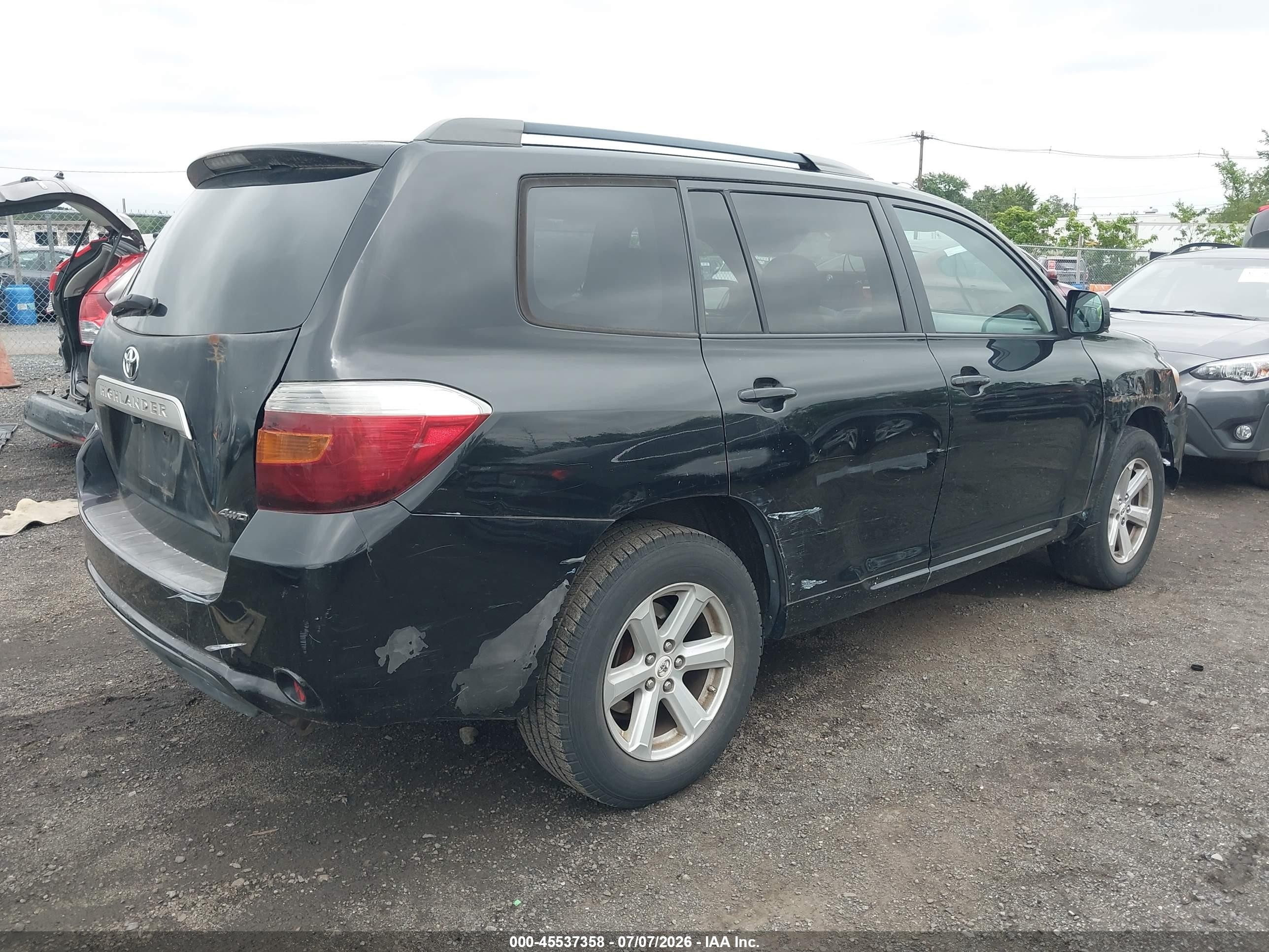 2010 Toyota Highlander Base V6 Черный vin: 5TDBK3EH8AS007814