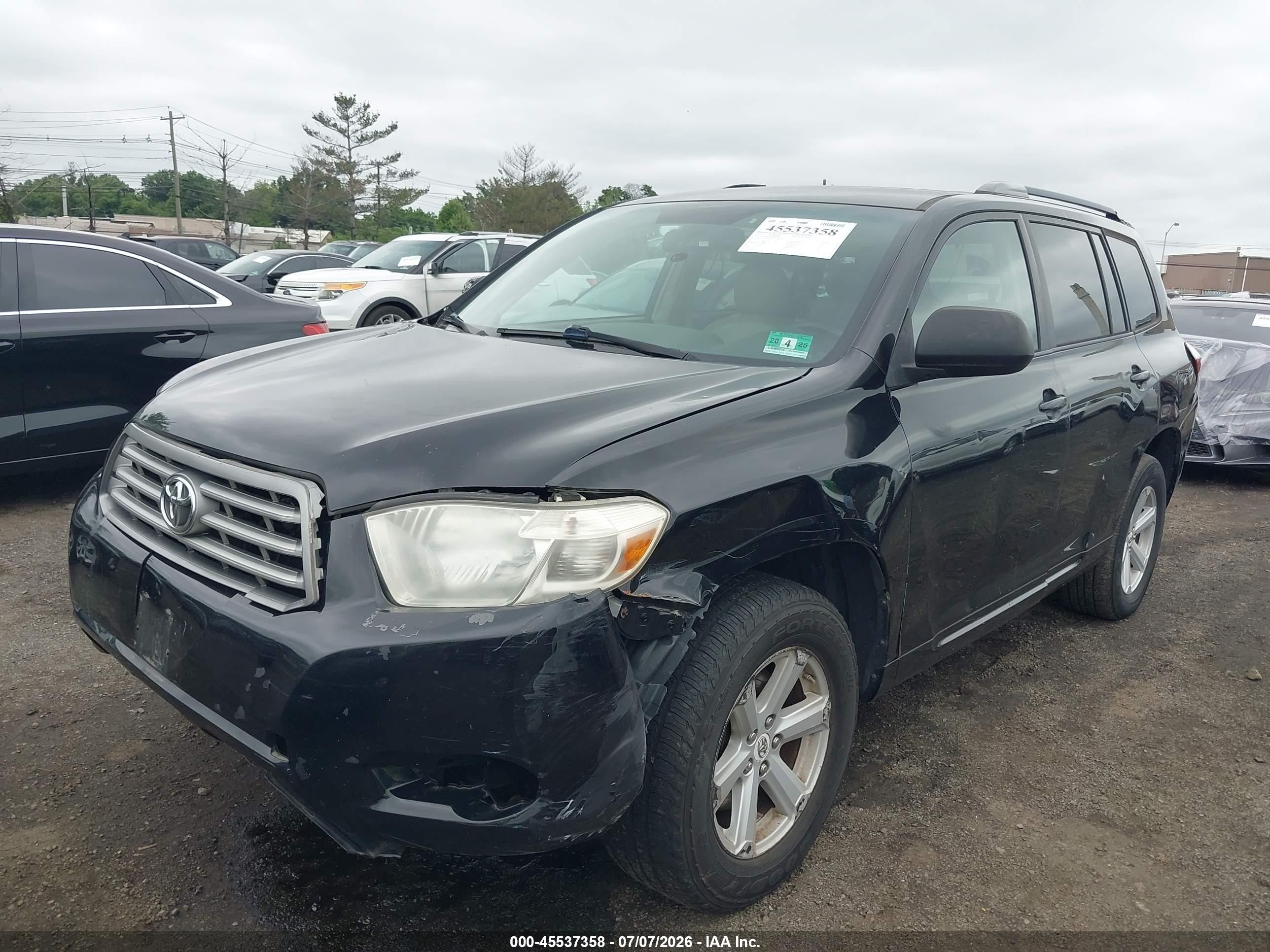 2010 Toyota Highlander Base V6 Черный vin: 5TDBK3EH8AS007814