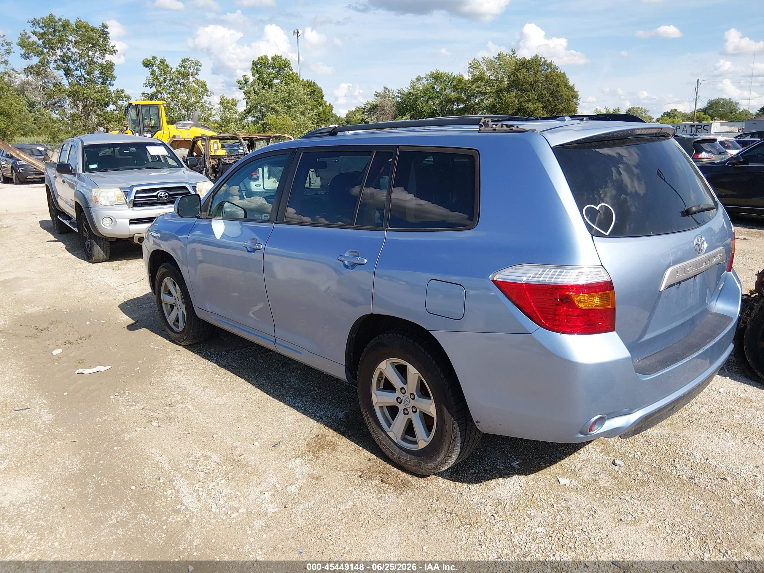 2010 Toyota Highlander Base V6 Blue vin: 5TDBK3EH8AS015069