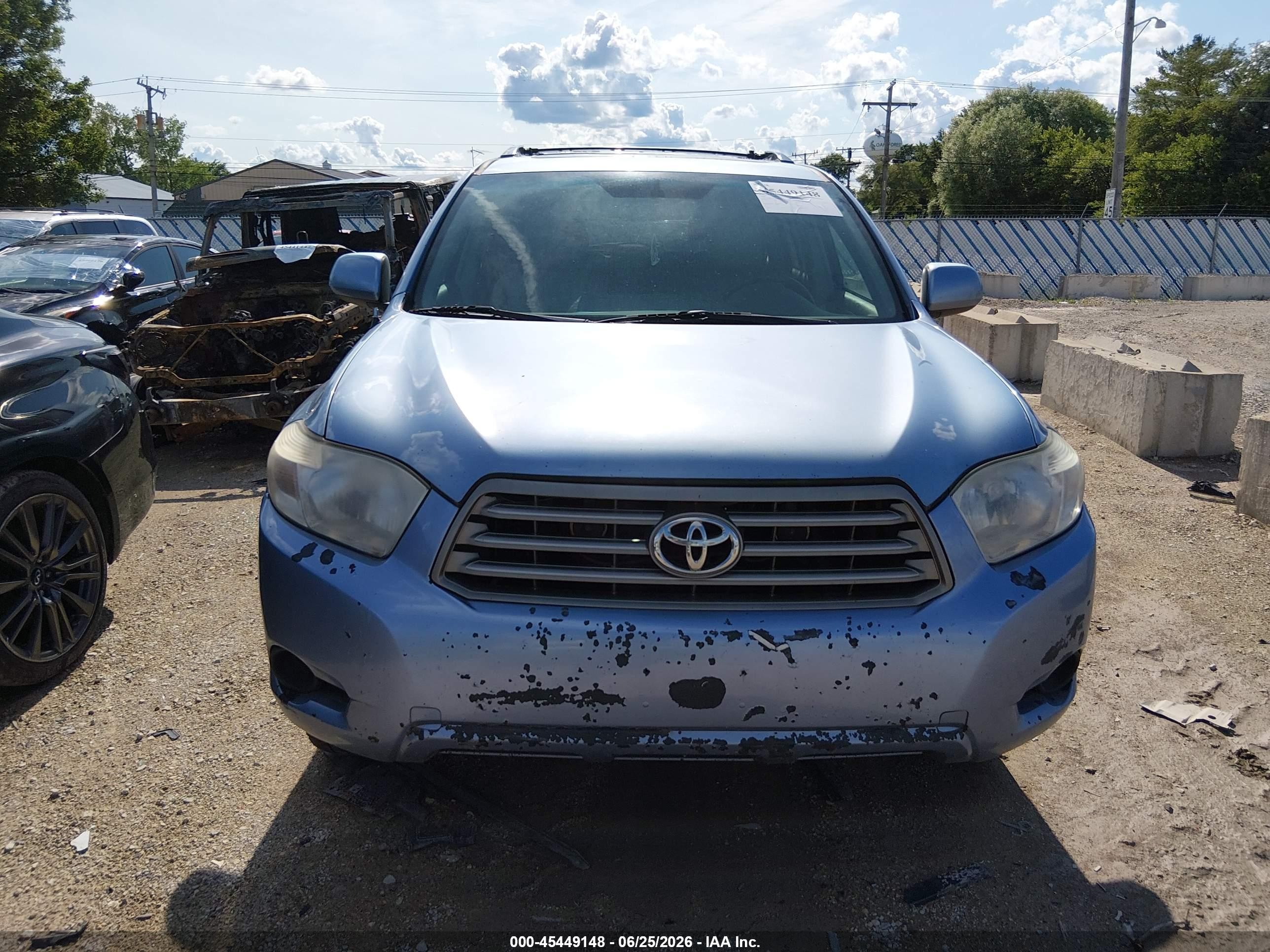 2010 Toyota Highlander Base V6 Blue vin: 5TDBK3EH8AS015069