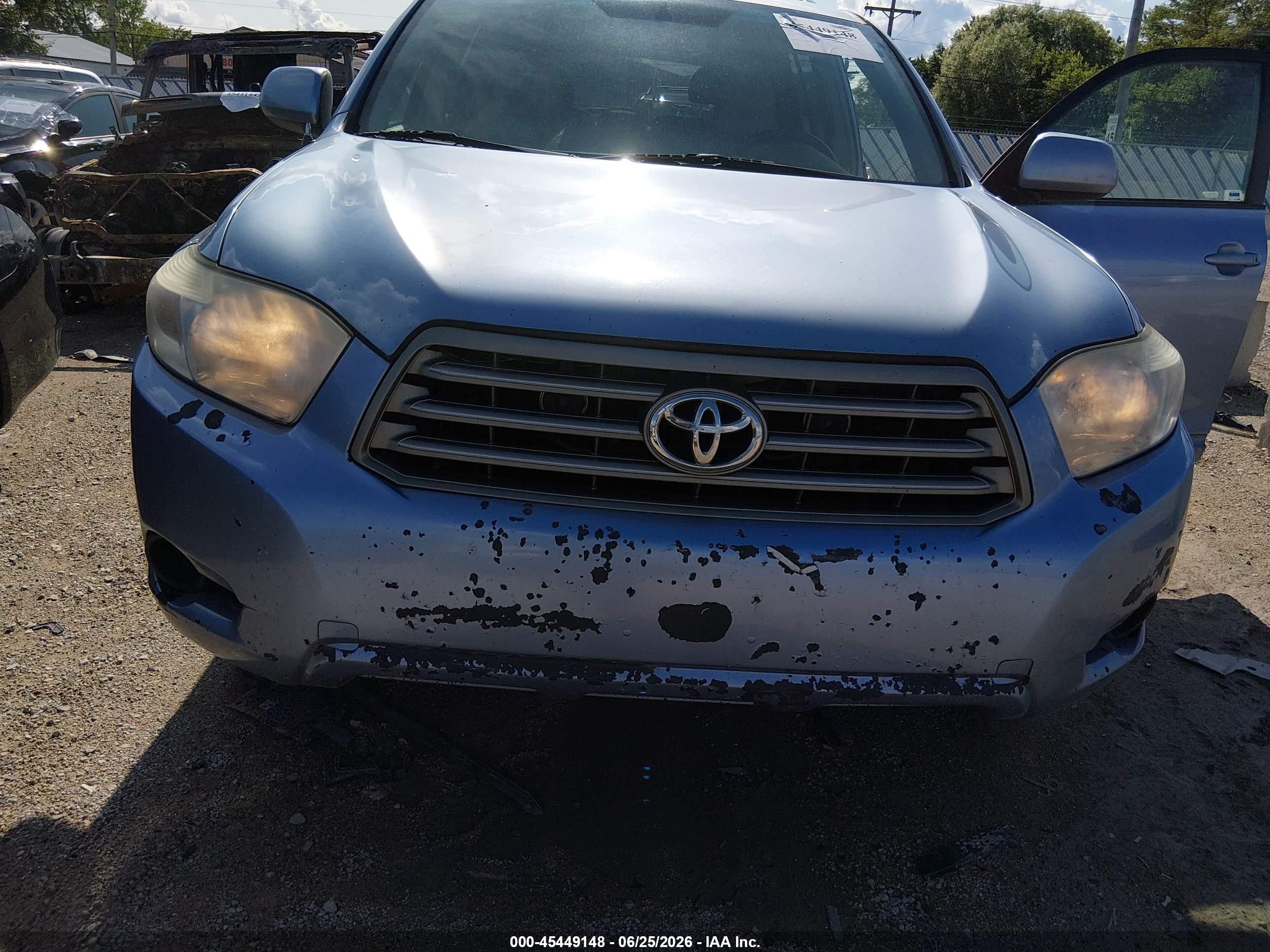 2010 Toyota Highlander Base V6 Blue vin: 5TDBK3EH8AS015069