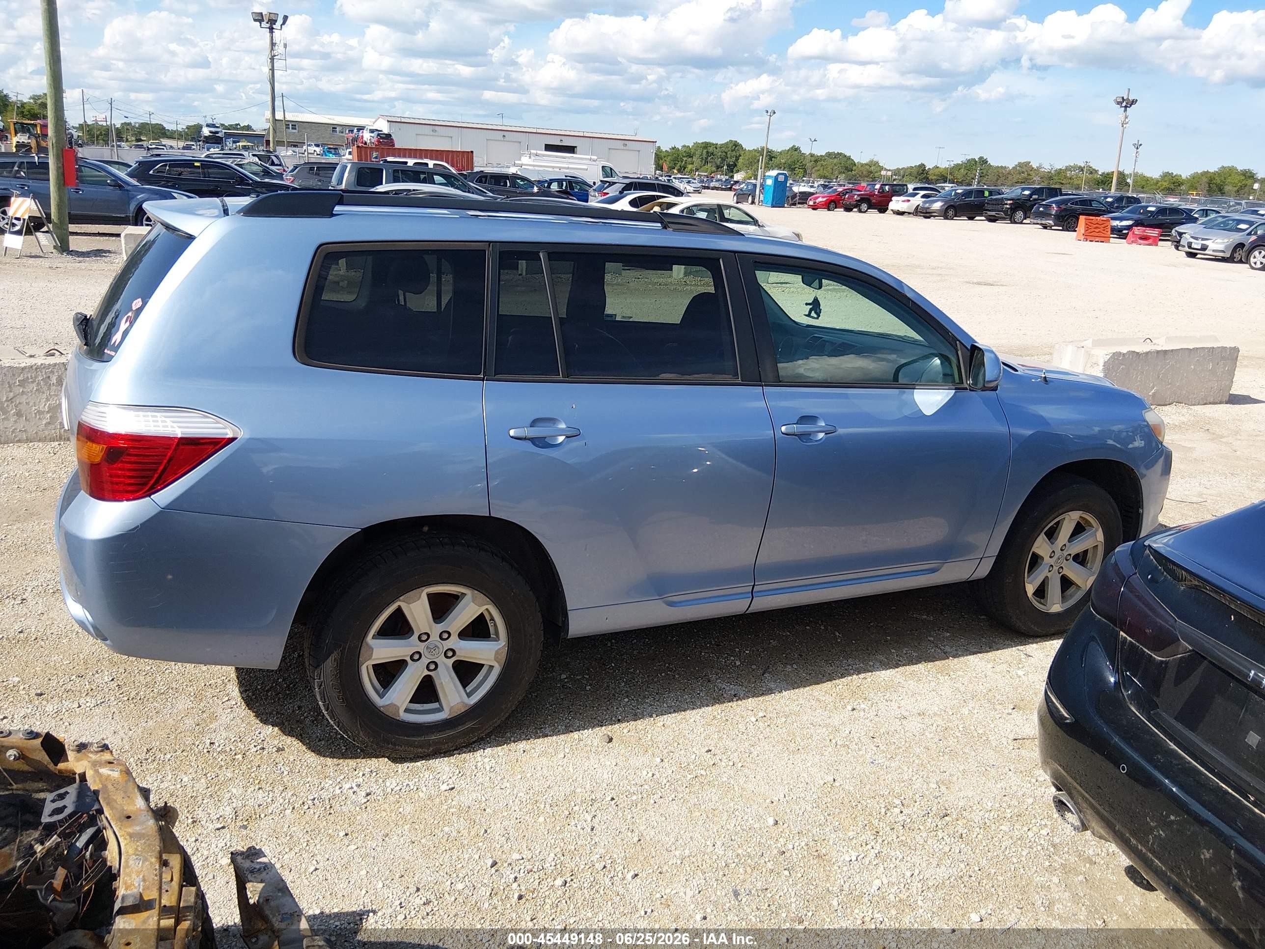 2010 Toyota Highlander Base V6 Blue vin: 5TDBK3EH8AS015069