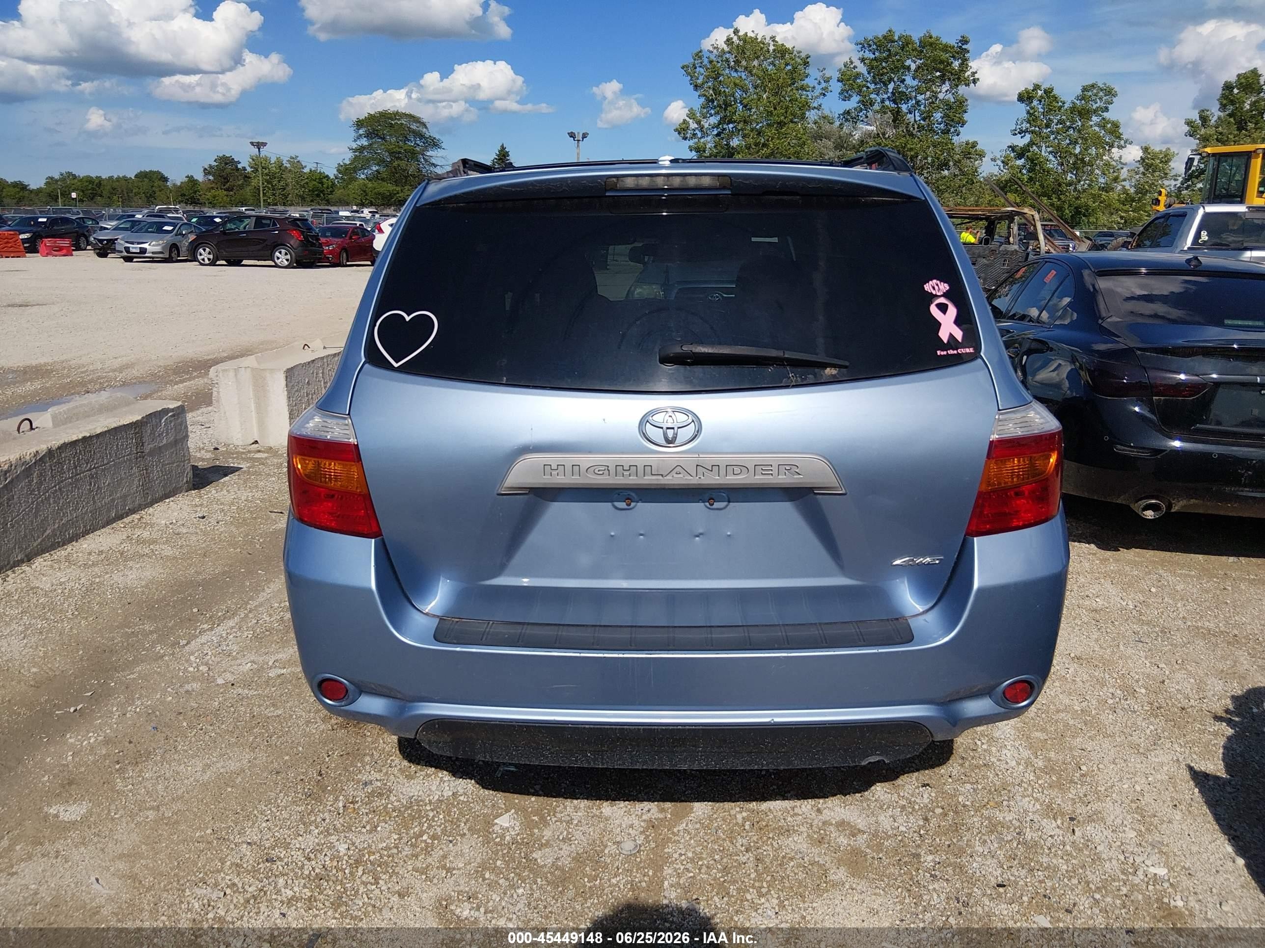 2010 Toyota Highlander Base V6 Blue vin: 5TDBK3EH8AS015069
