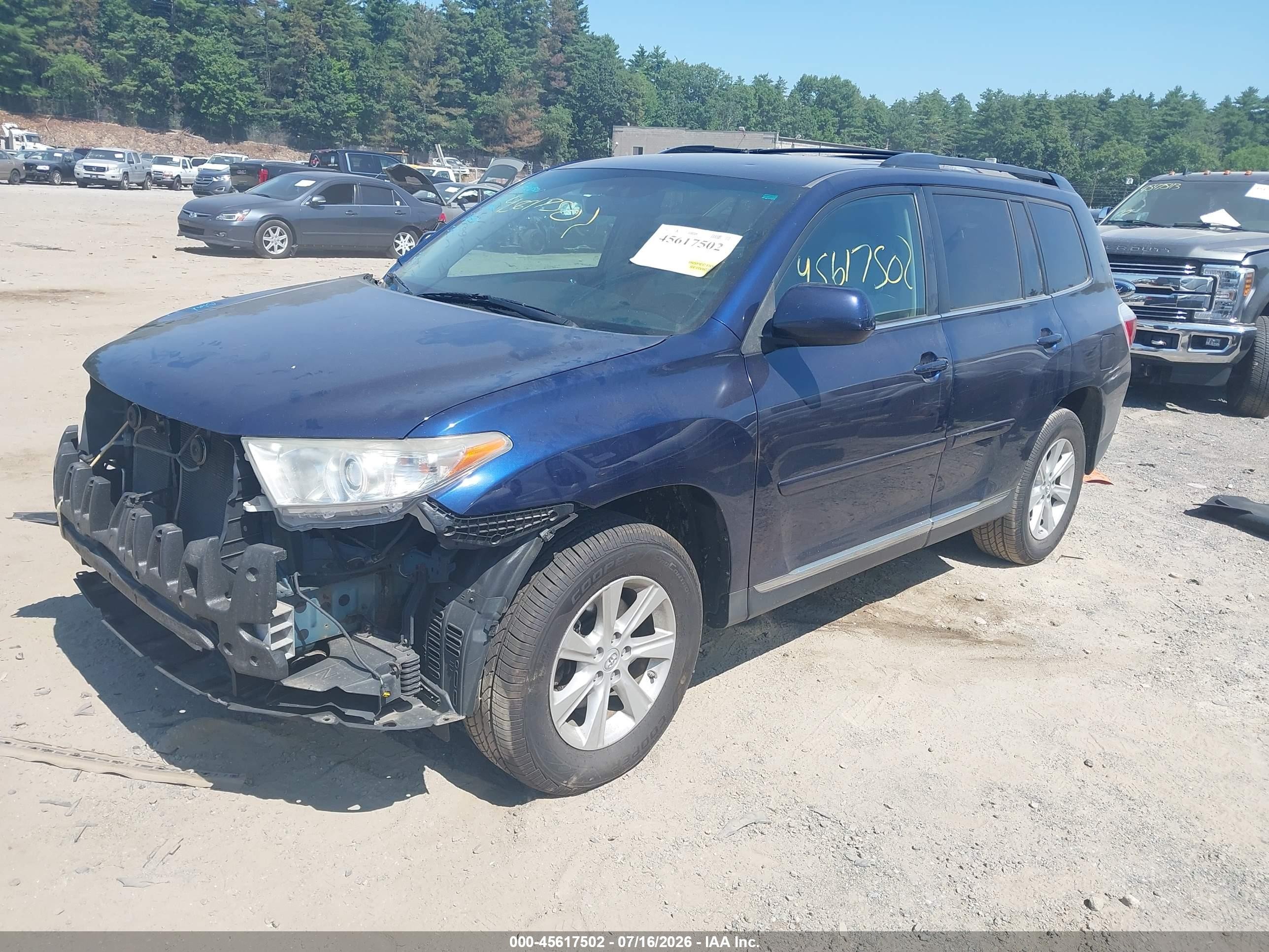 2011 Toyota Highlander Base V6 Blue vin: 5TDBK3EH8BS045206