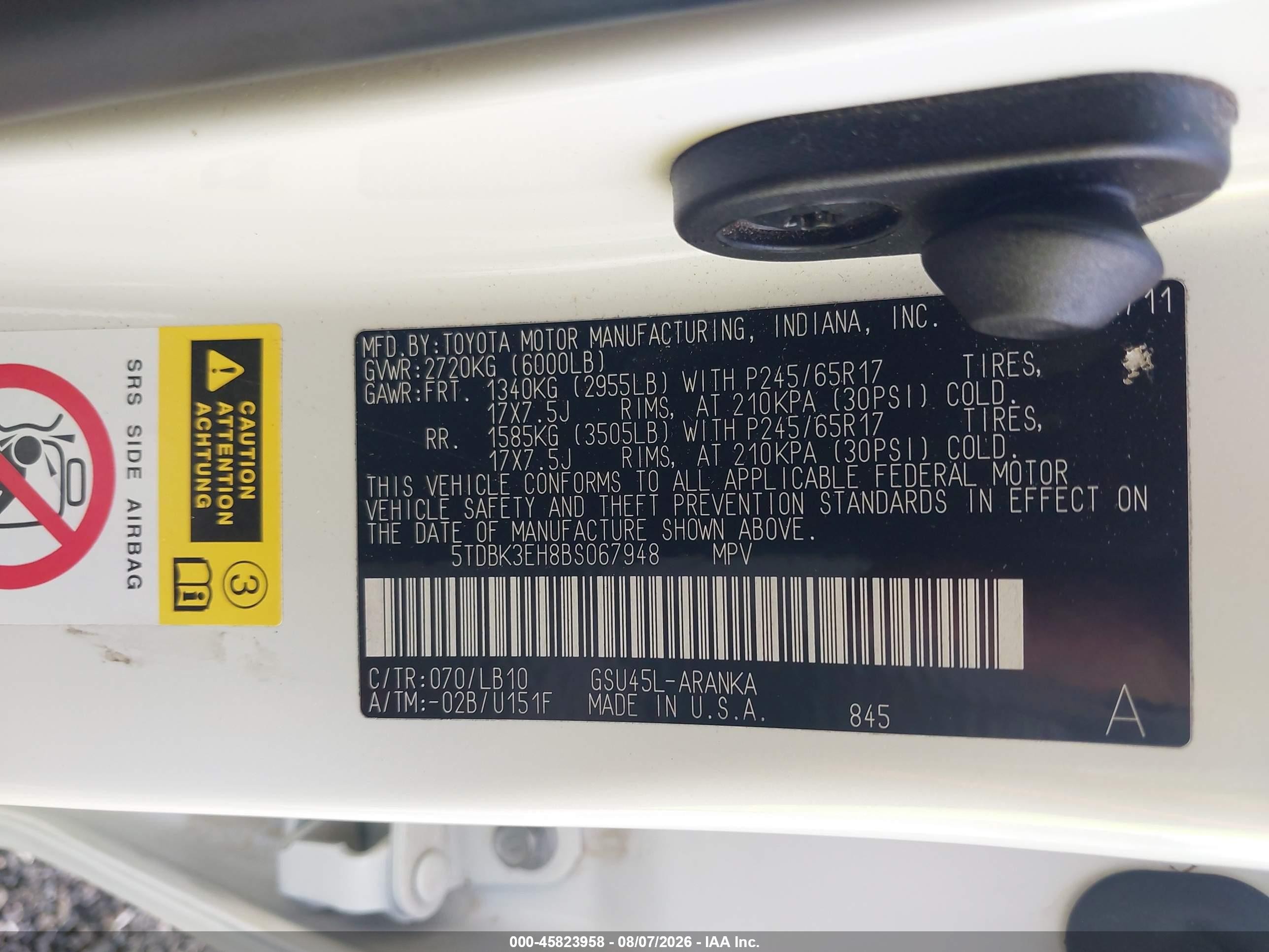 2011 Toyota Highlander Se V6 White vin: 5TDBK3EH8BS067948