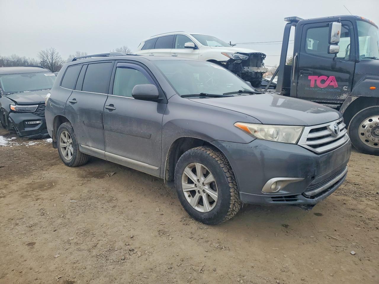 2011 Toyota Highlander Base Серый vin: 5TDBK3EH8BS069697