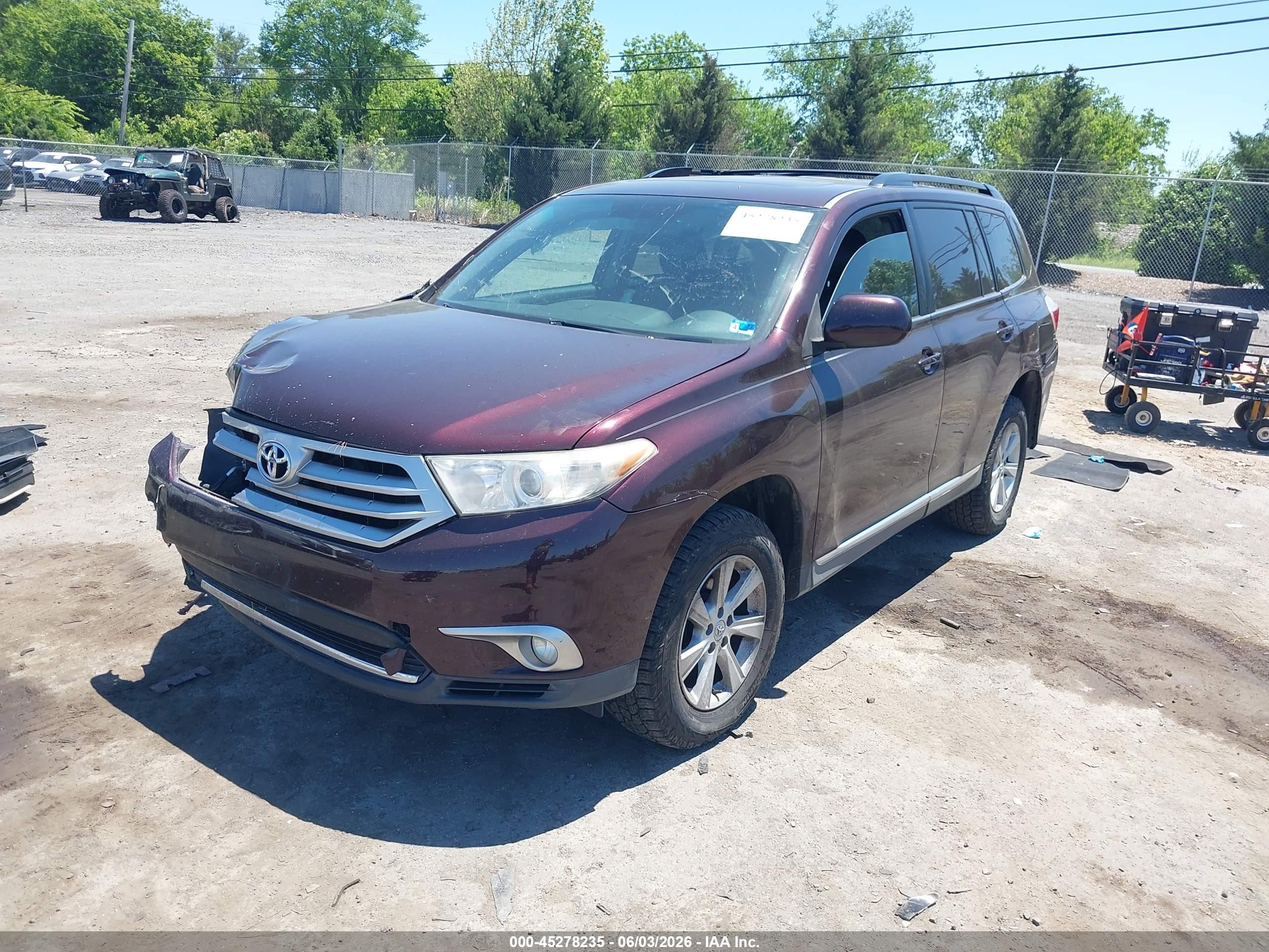 2011 Toyota Highlander Se V6 Burgundy vin: 5TDBK3EH8BS070770