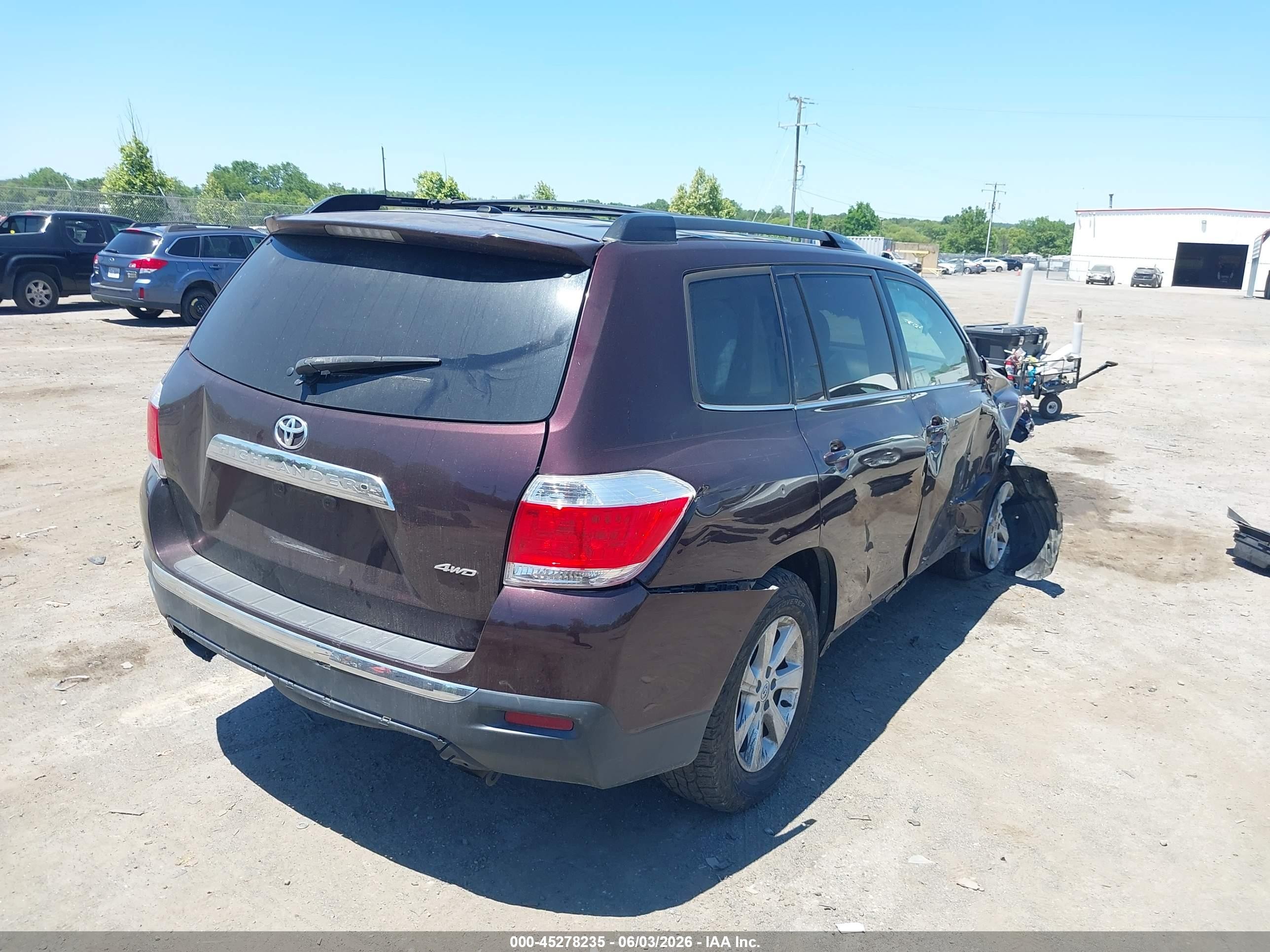 2011 Toyota Highlander Se V6 Burgundy vin: 5TDBK3EH8BS070770