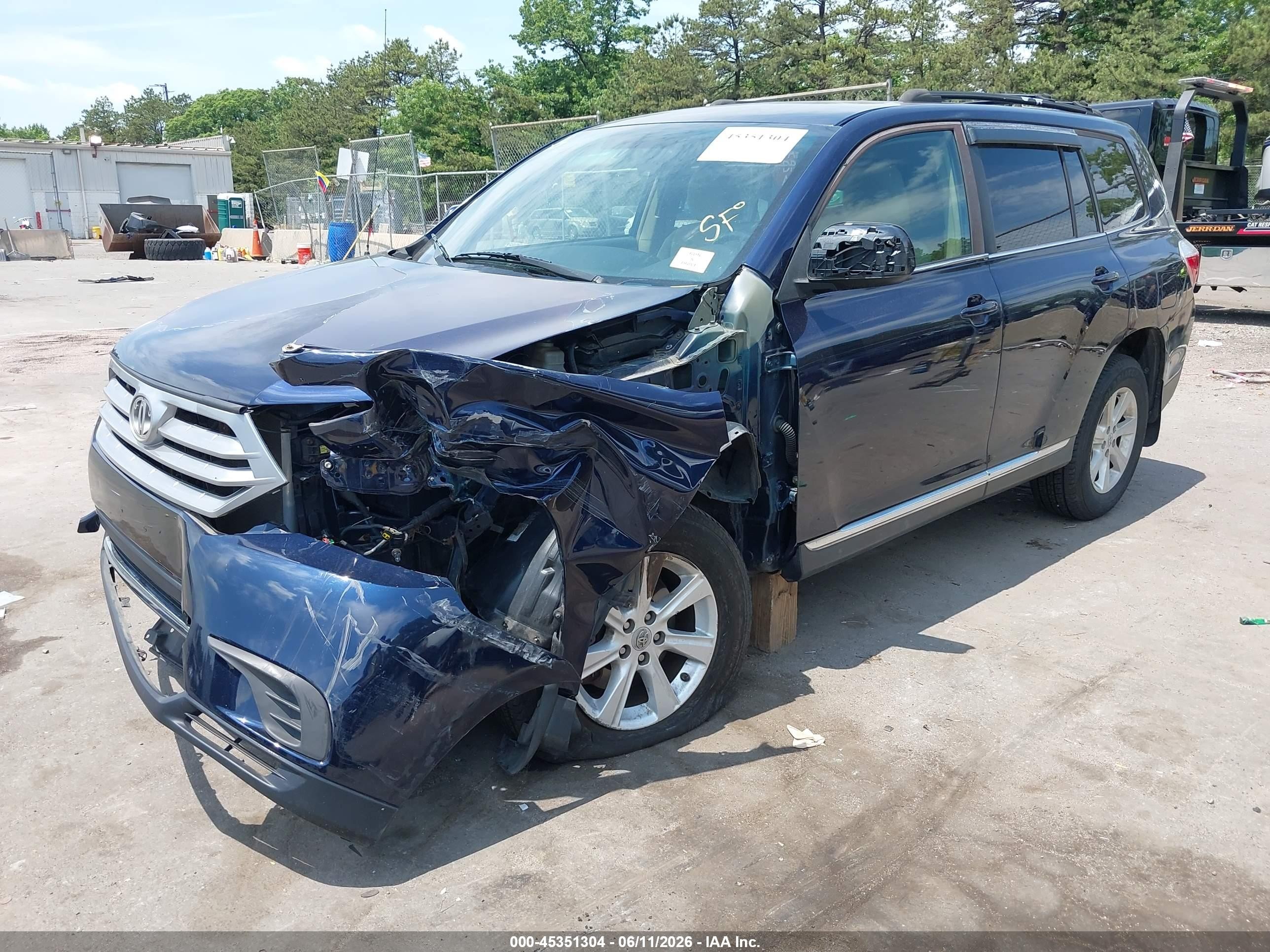 2011 Toyota Highlander Base V6 Dark Blue vin: 5TDBK3EH8BS077847