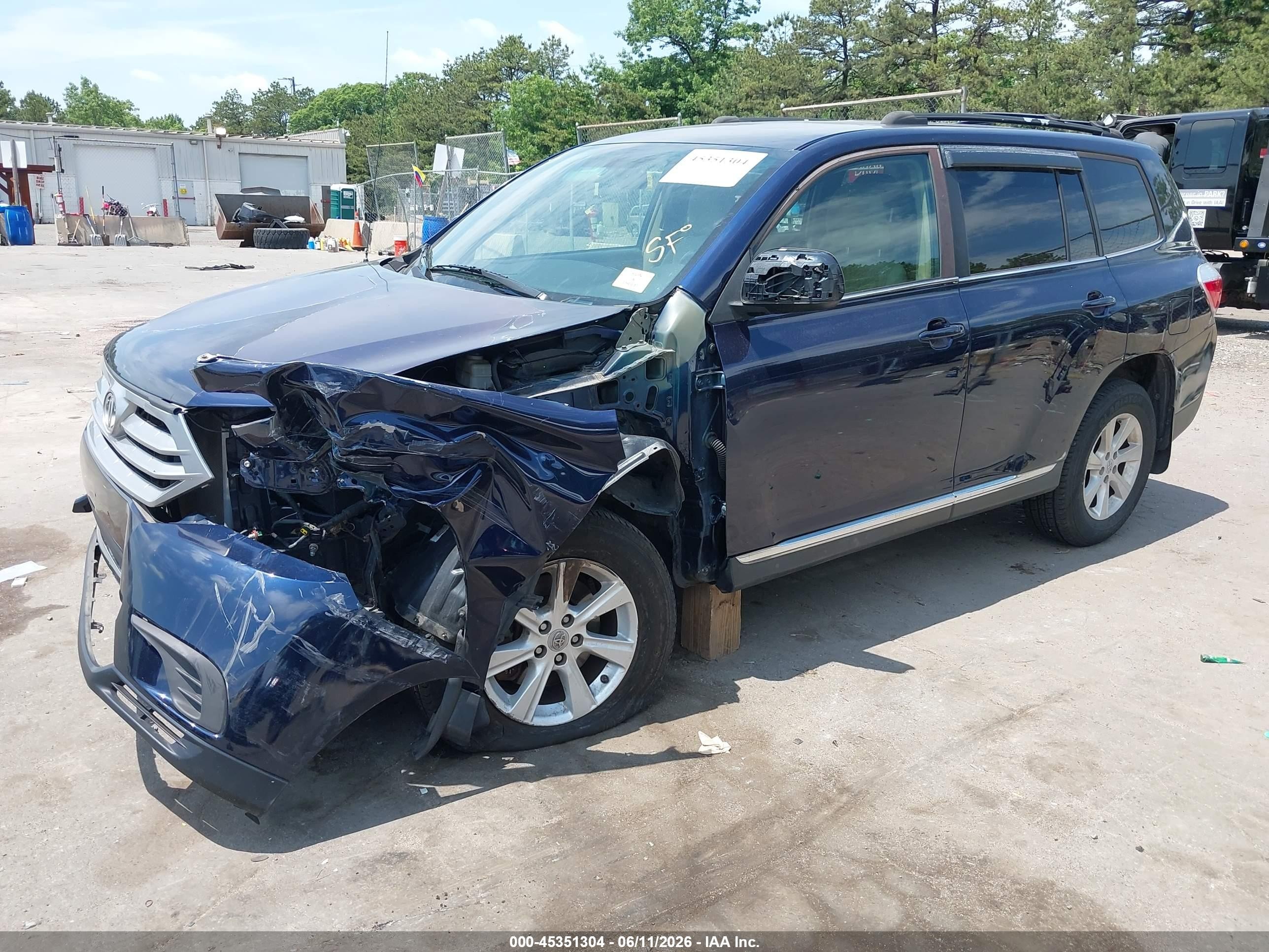2011 Toyota Highlander Base V6 Dark Blue vin: 5TDBK3EH8BS077847