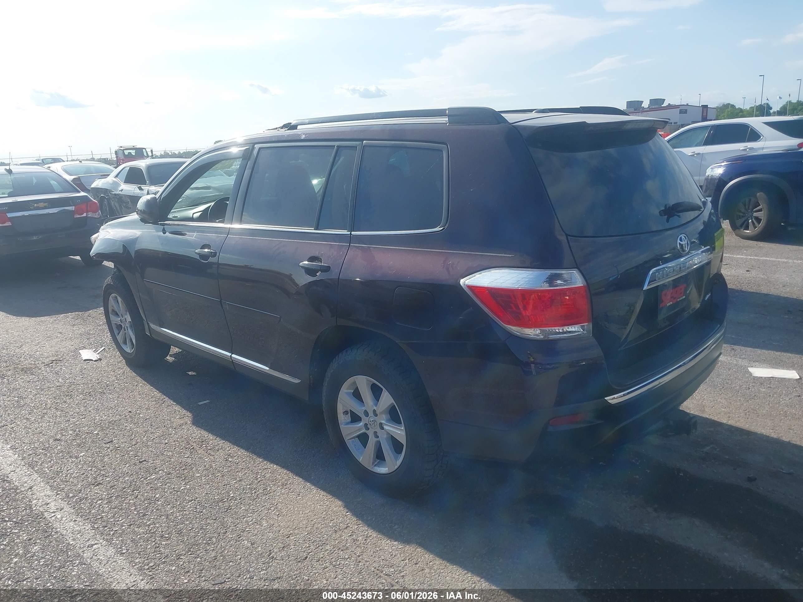 2012 Toyota Highlander Se V6 Burgundy vin: 5TDBK3EH8CS133402