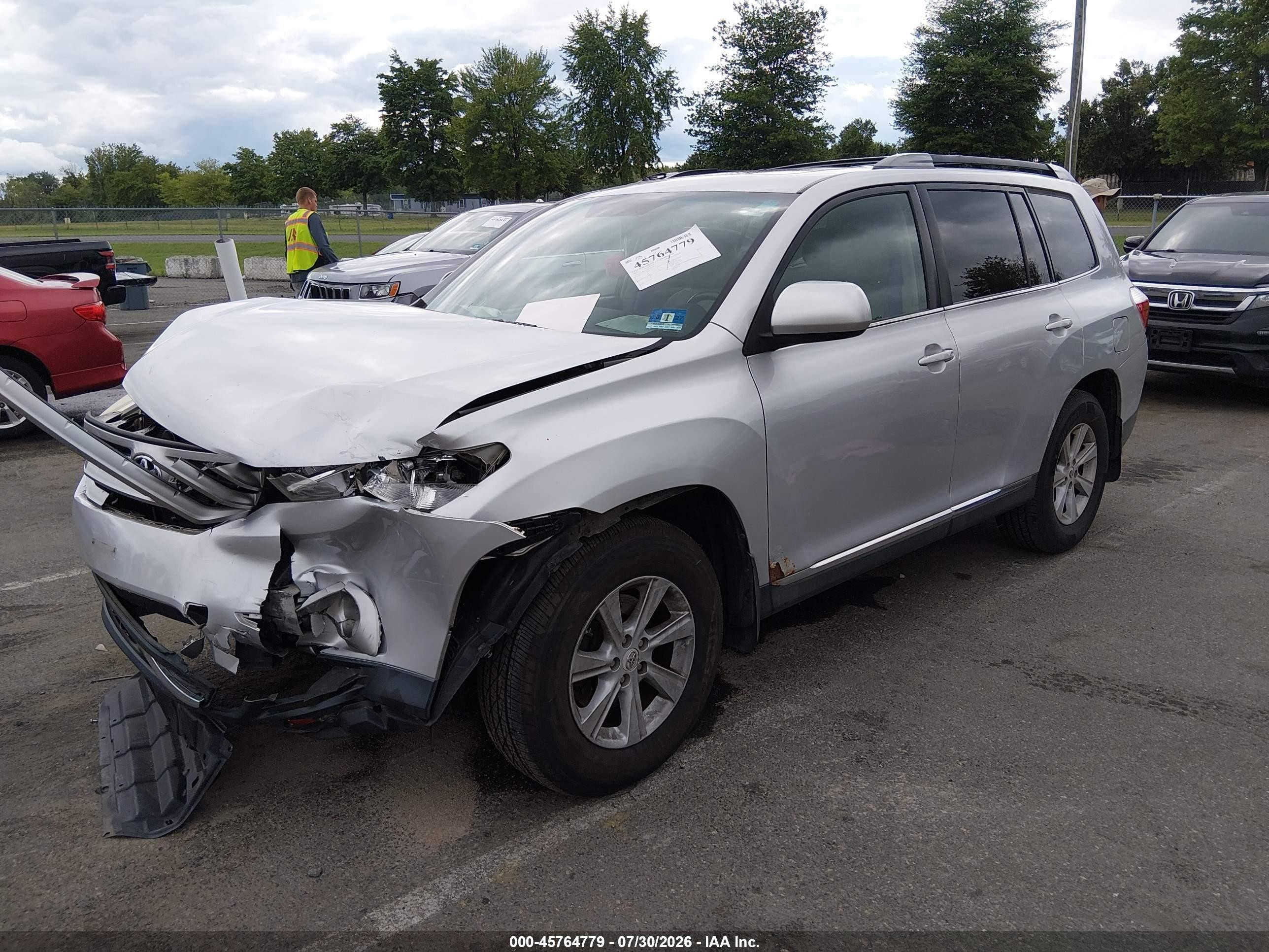2012 Toyota Highlander Se Серый vin: 5TDBK3EH8CS145825