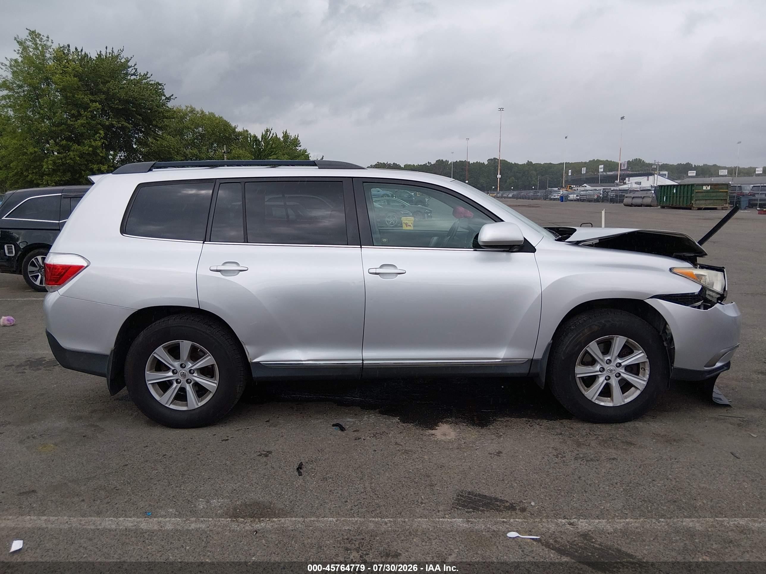 2012 Toyota Highlander Se Серый vin: 5TDBK3EH8CS145825