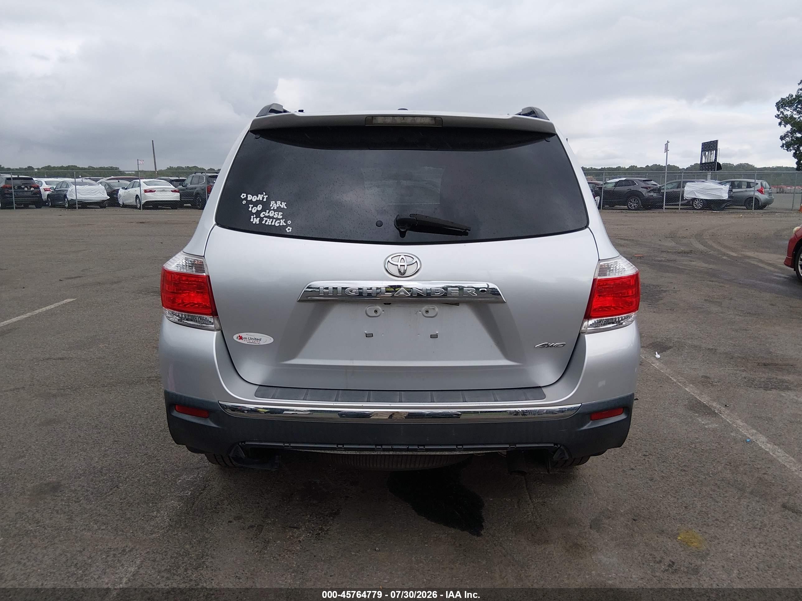 2012 Toyota Highlander Se Серый vin: 5TDBK3EH8CS145825