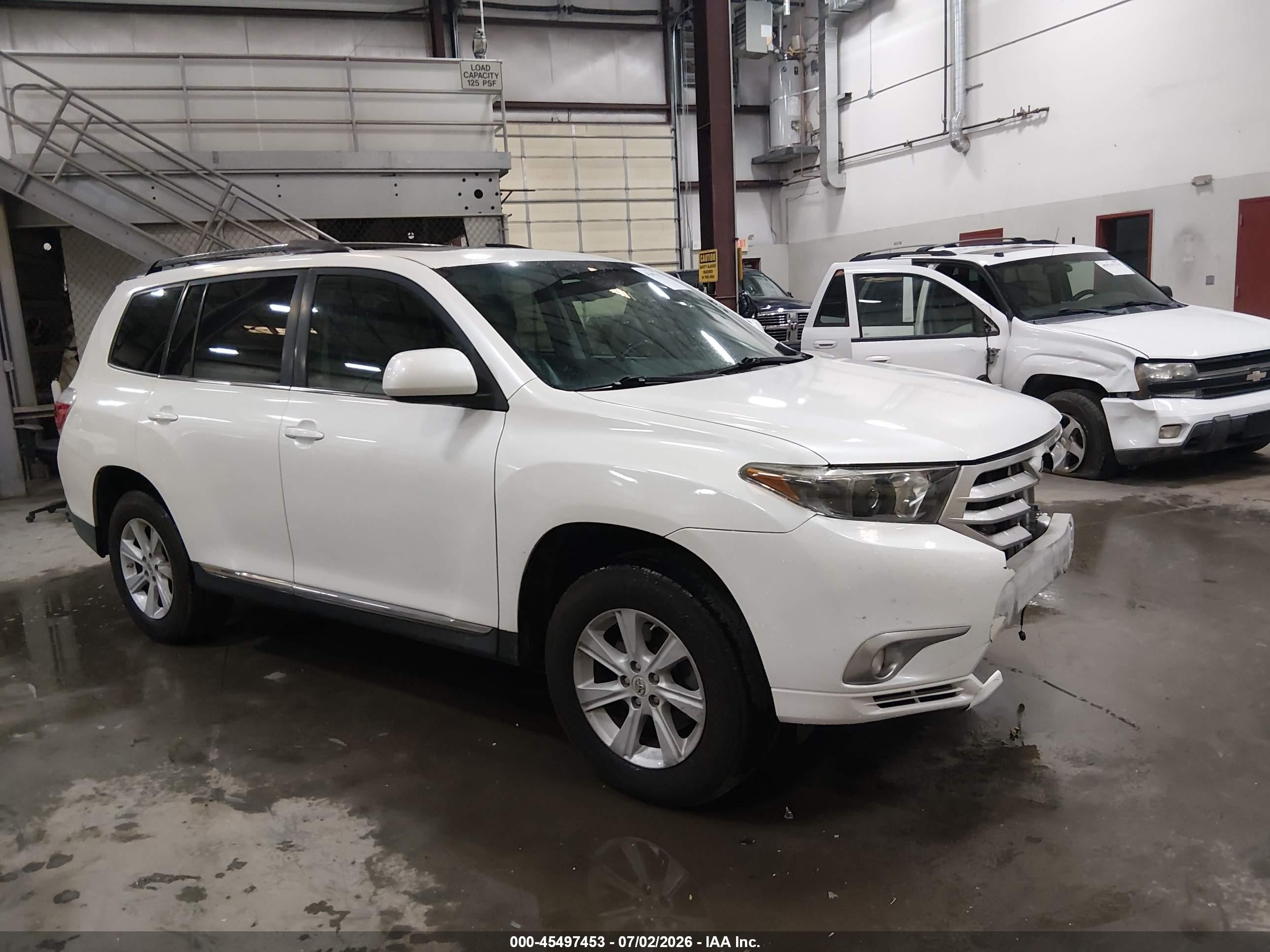 2012 Toyota Highlander Se V6 White vin: 5TDBK3EH8CS151172
