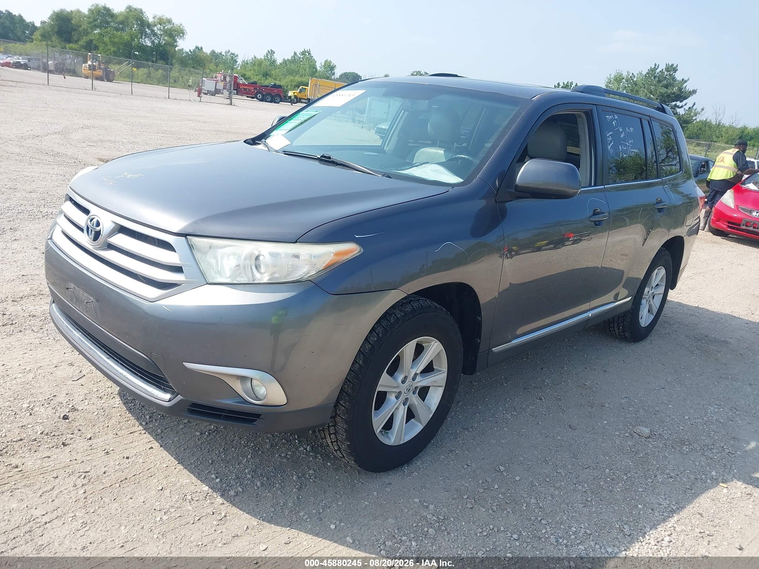 2012 Toyota Highlander Se V6 Gray vin: 5TDBK3EH8CS156324