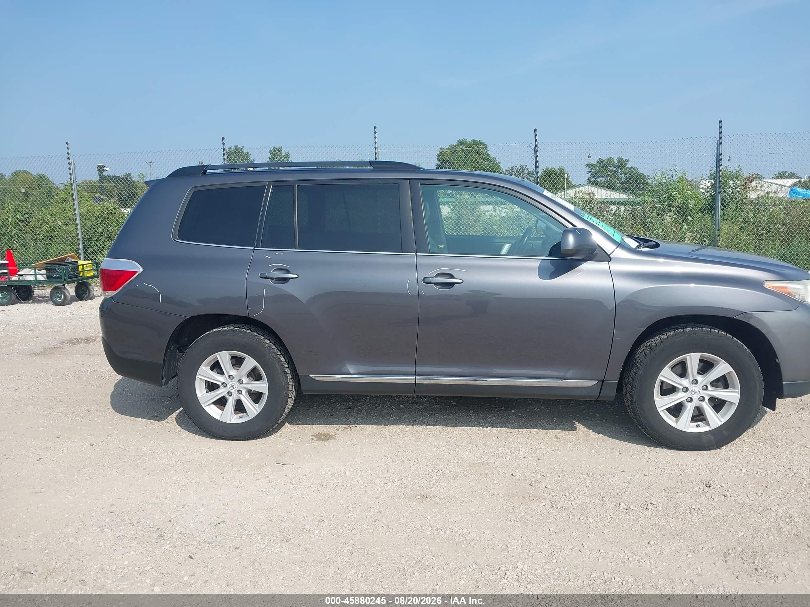 2012 Toyota Highlander Se V6 Gray vin: 5TDBK3EH8CS156324