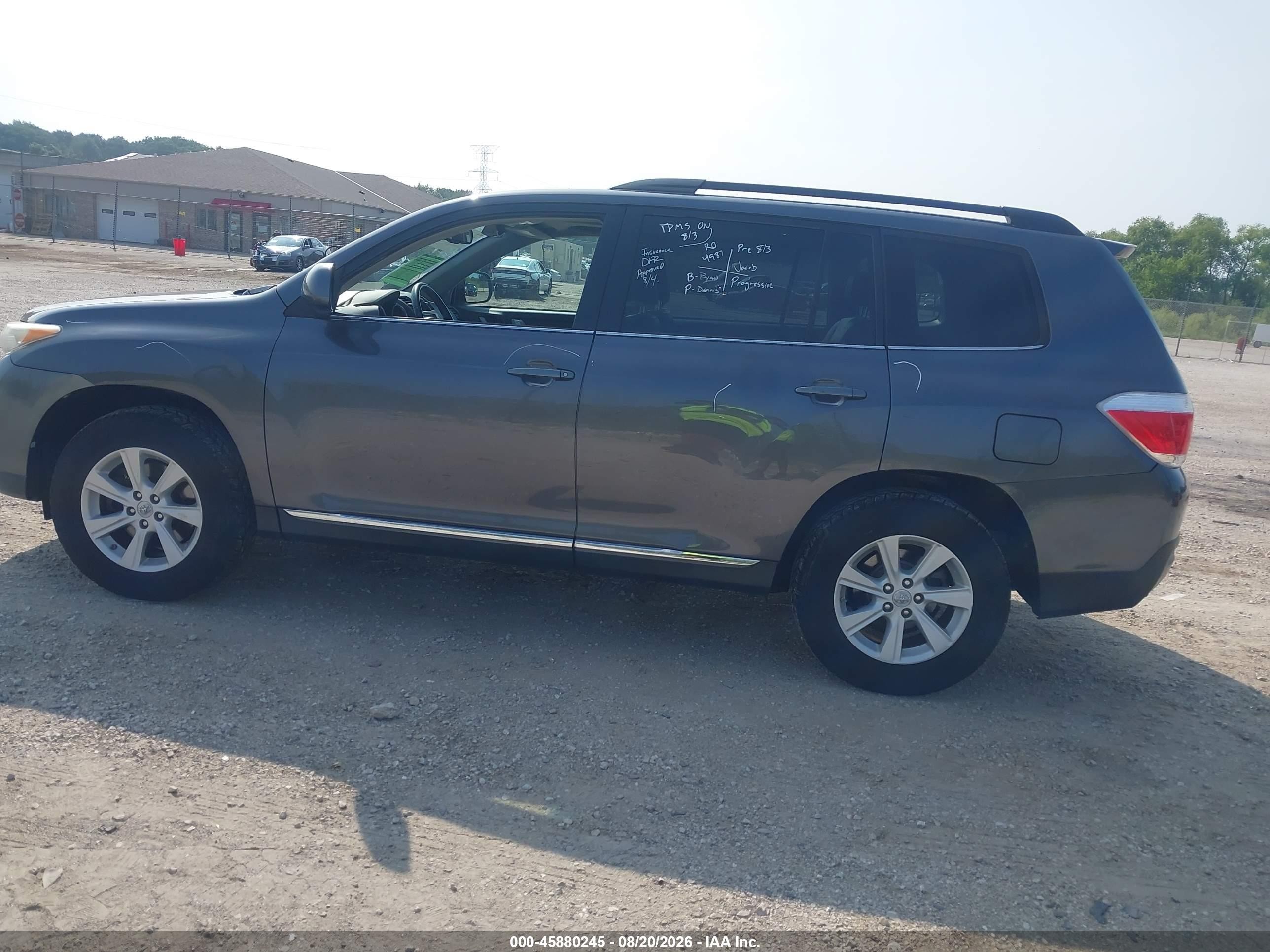 2012 Toyota Highlander Se V6 Gray vin: 5TDBK3EH8CS156324