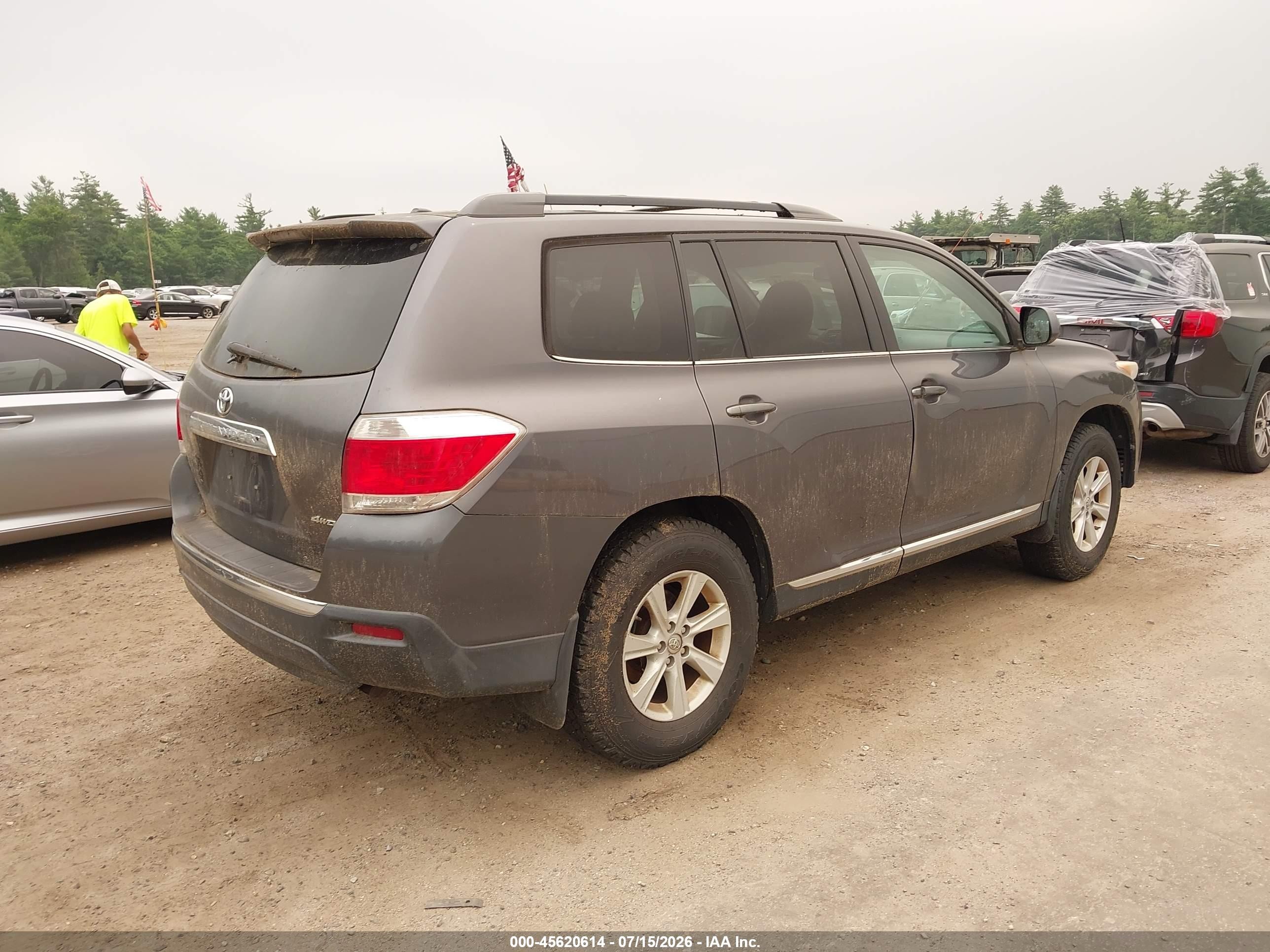 2012 Toyota Highlander Base V6 Gray vin: 5TDBK3EH8CS157229