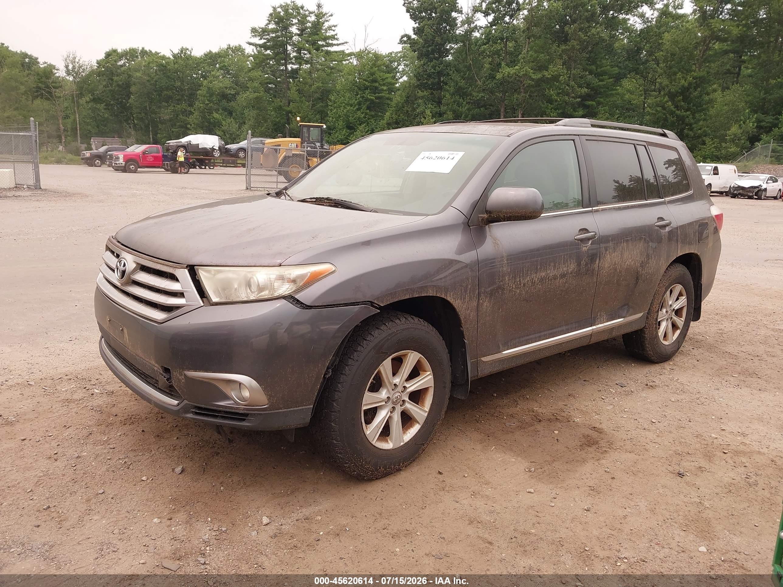 2012 Toyota Highlander Base V6 Gray vin: 5TDBK3EH8CS157229