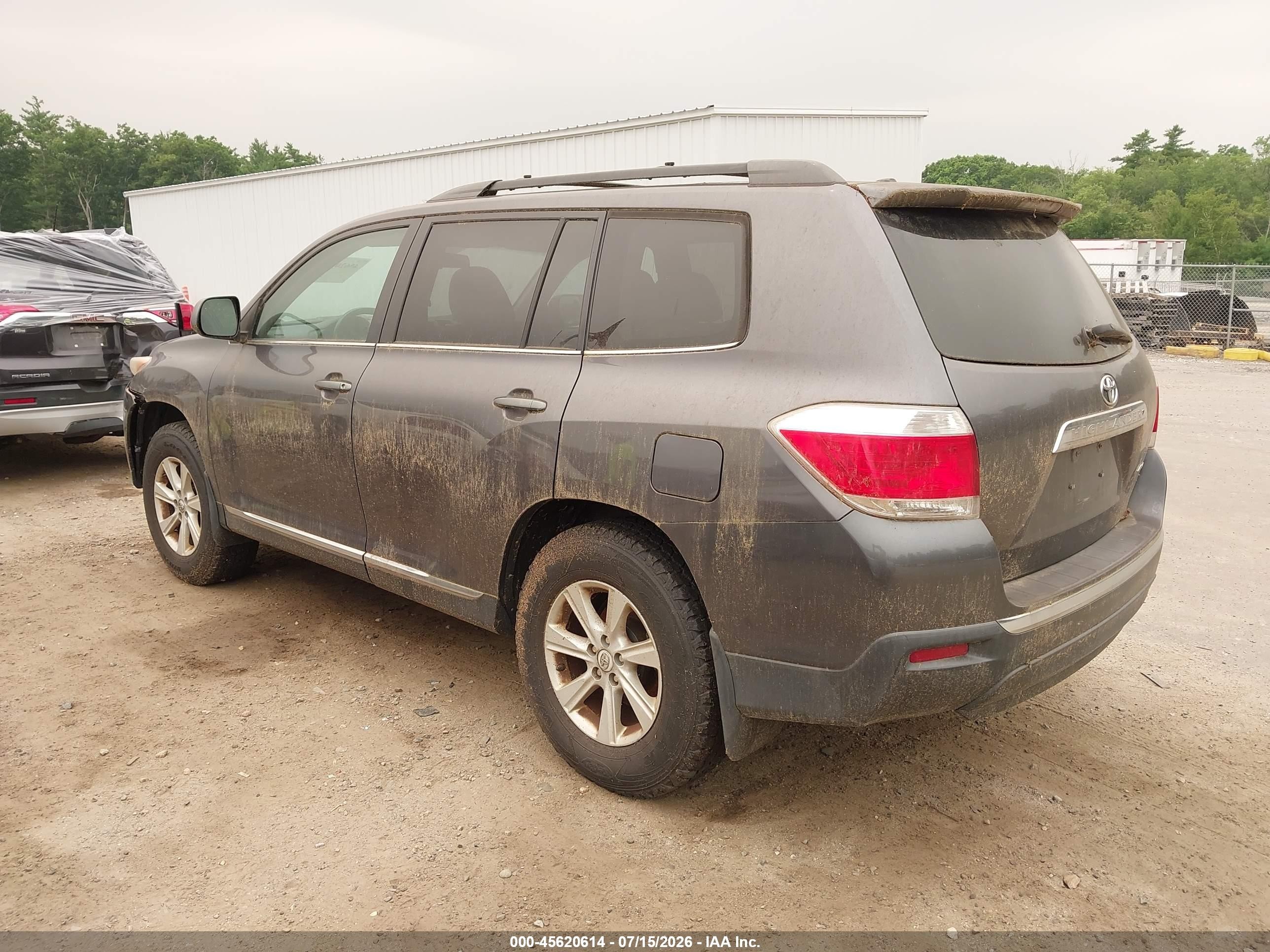 2012 Toyota Highlander Base V6 Gray vin: 5TDBK3EH8CS157229
