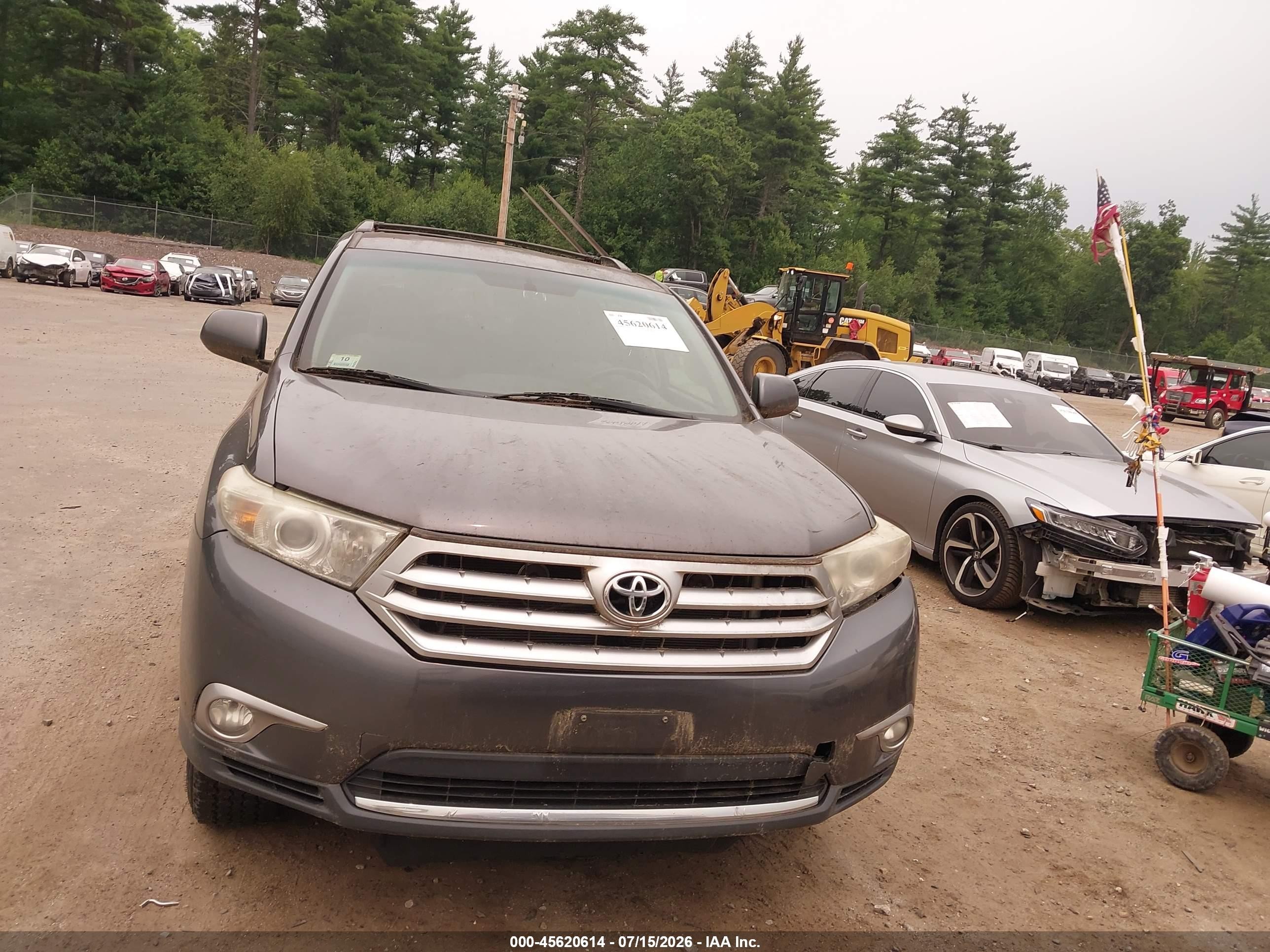 2012 Toyota Highlander Base V6 Gray vin: 5TDBK3EH8CS157229