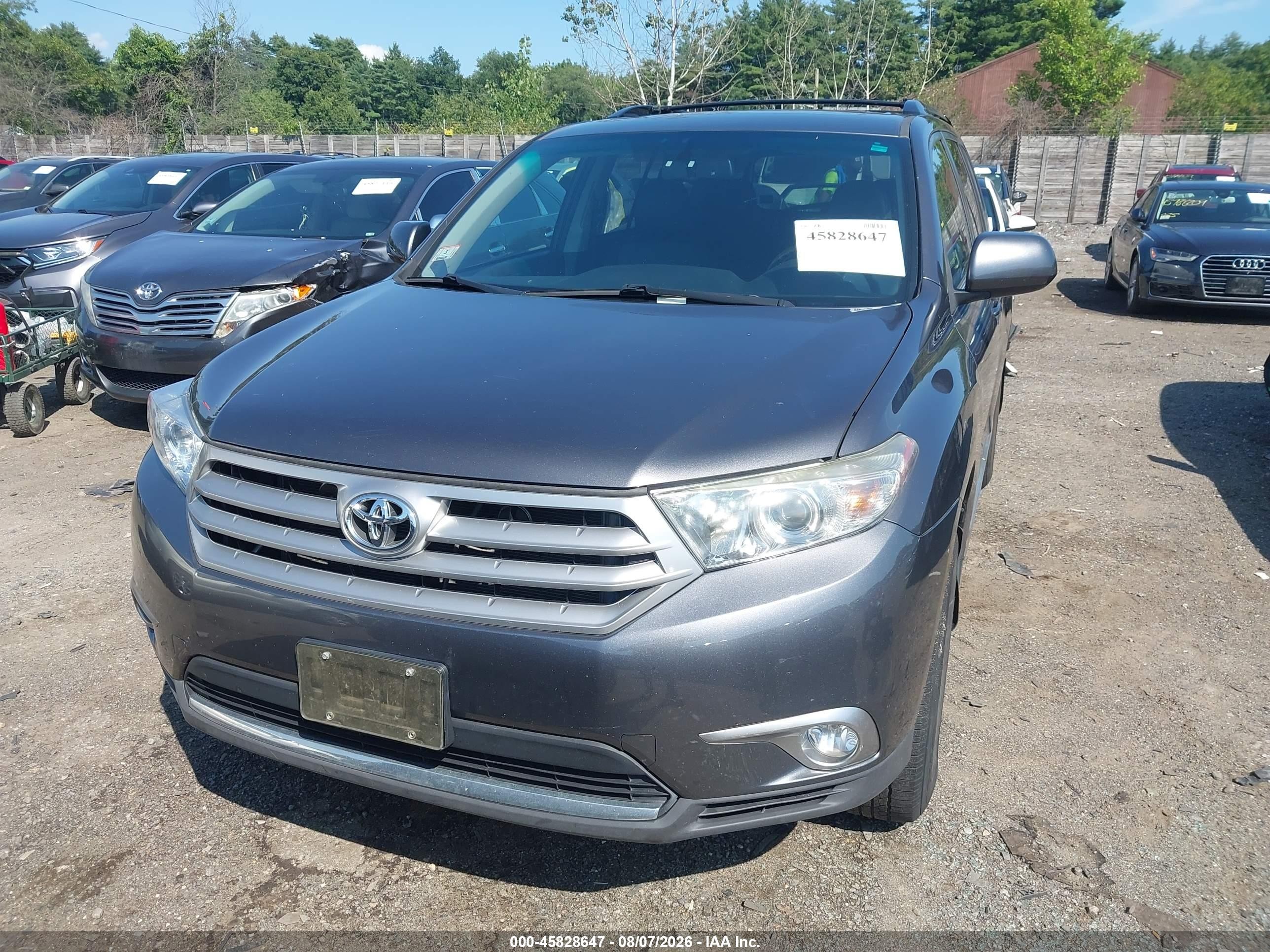 2013 Toyota Highlander Se V6 Gray vin: 5TDBK3EH8DS185811