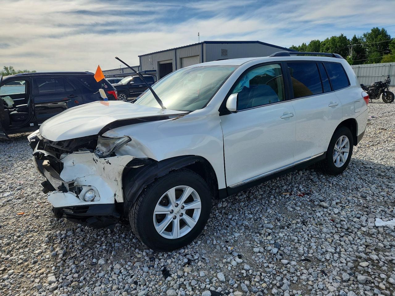2013 Toyota Highlander Se White vin: 5TDBK3EH8DS189695