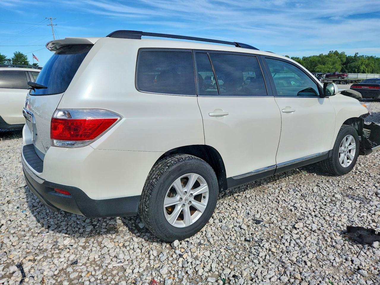 2013 Toyota Highlander Se White vin: 5TDBK3EH8DS189695