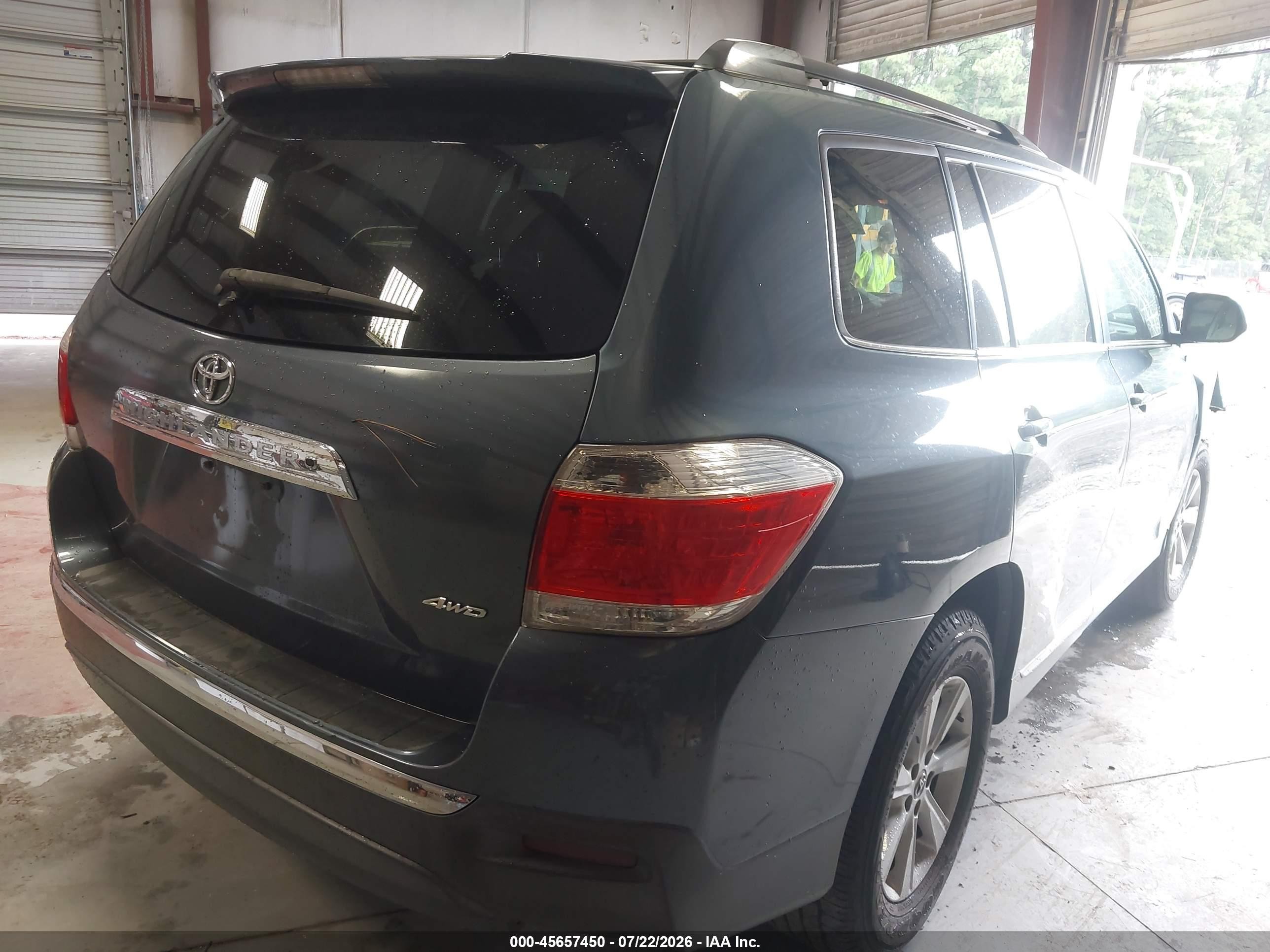 2013 Toyota Highlander Se V6 Blue vin: 5TDBK3EH8DS191155